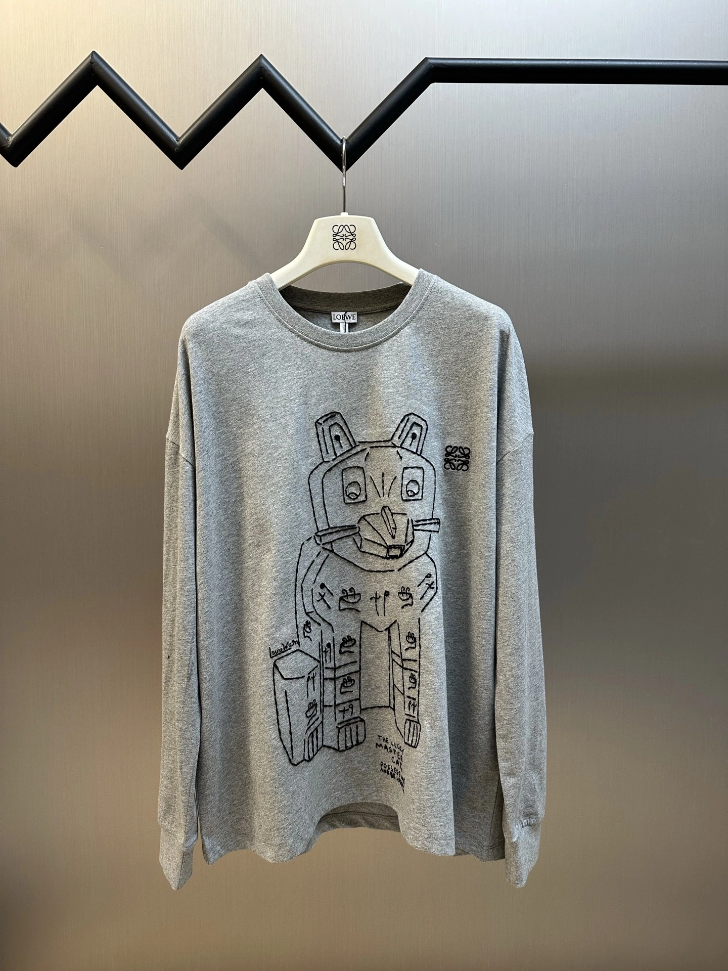AIR-- 8o5w5 Cotton Lucky Cat Anagram embroidery oversized item:E-F509L1001H