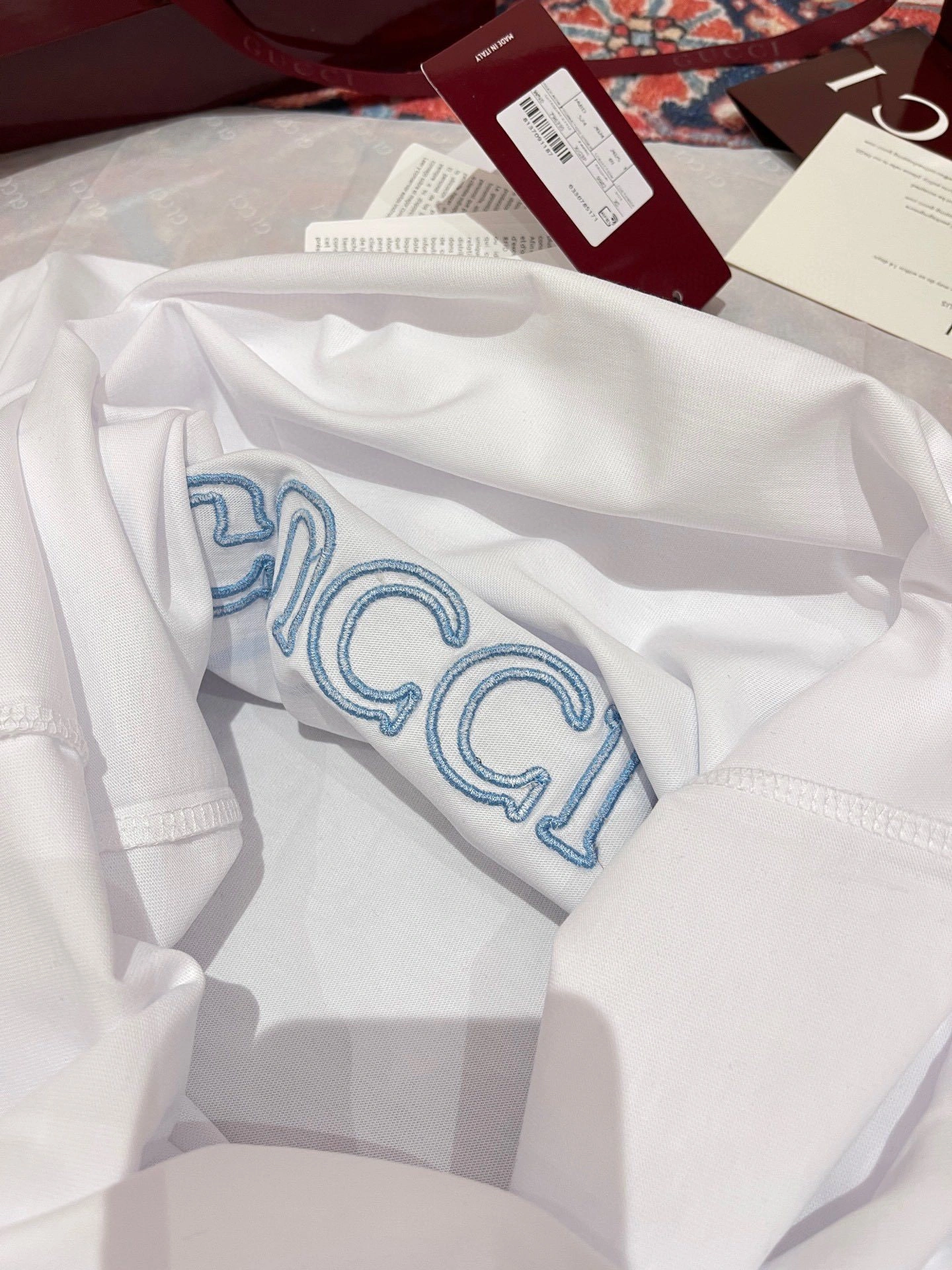 Air- 6u33i Tee embroidery oversize 2colour item:E-F405D0603-2