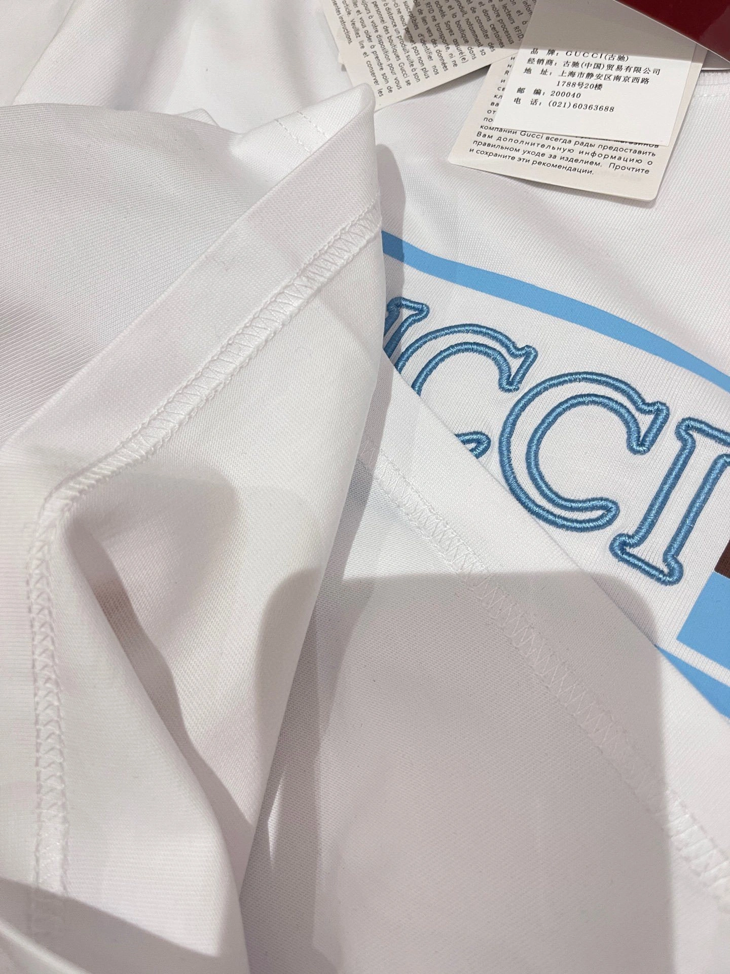 Air- 6u33i Tee embroidery oversize 2colour item:E-F405D0603-2