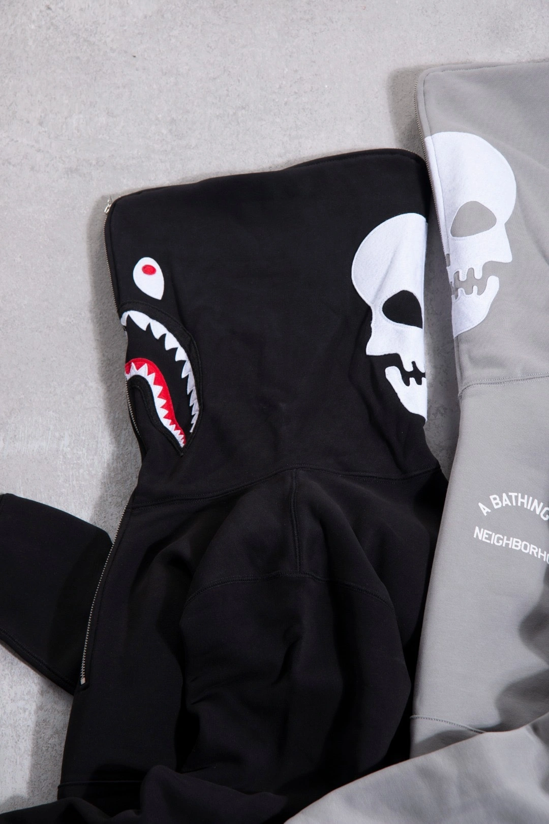 Gemini-- 21p5 BAPE Neighborhood(NBHD) YKK Cotton embroidery oversized 2colour item:E-F125L1105-2F