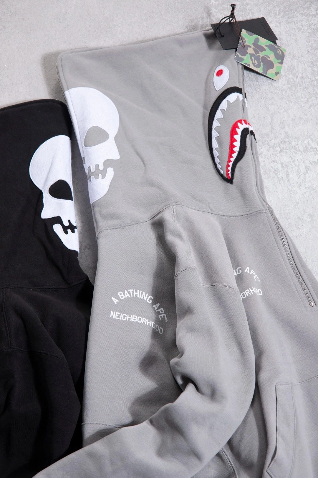 Gemini-- 21p5 BAPE Neighborhood(NBHD) YKK Cotton embroidery oversized 2colour item:E-F125L1105-2F