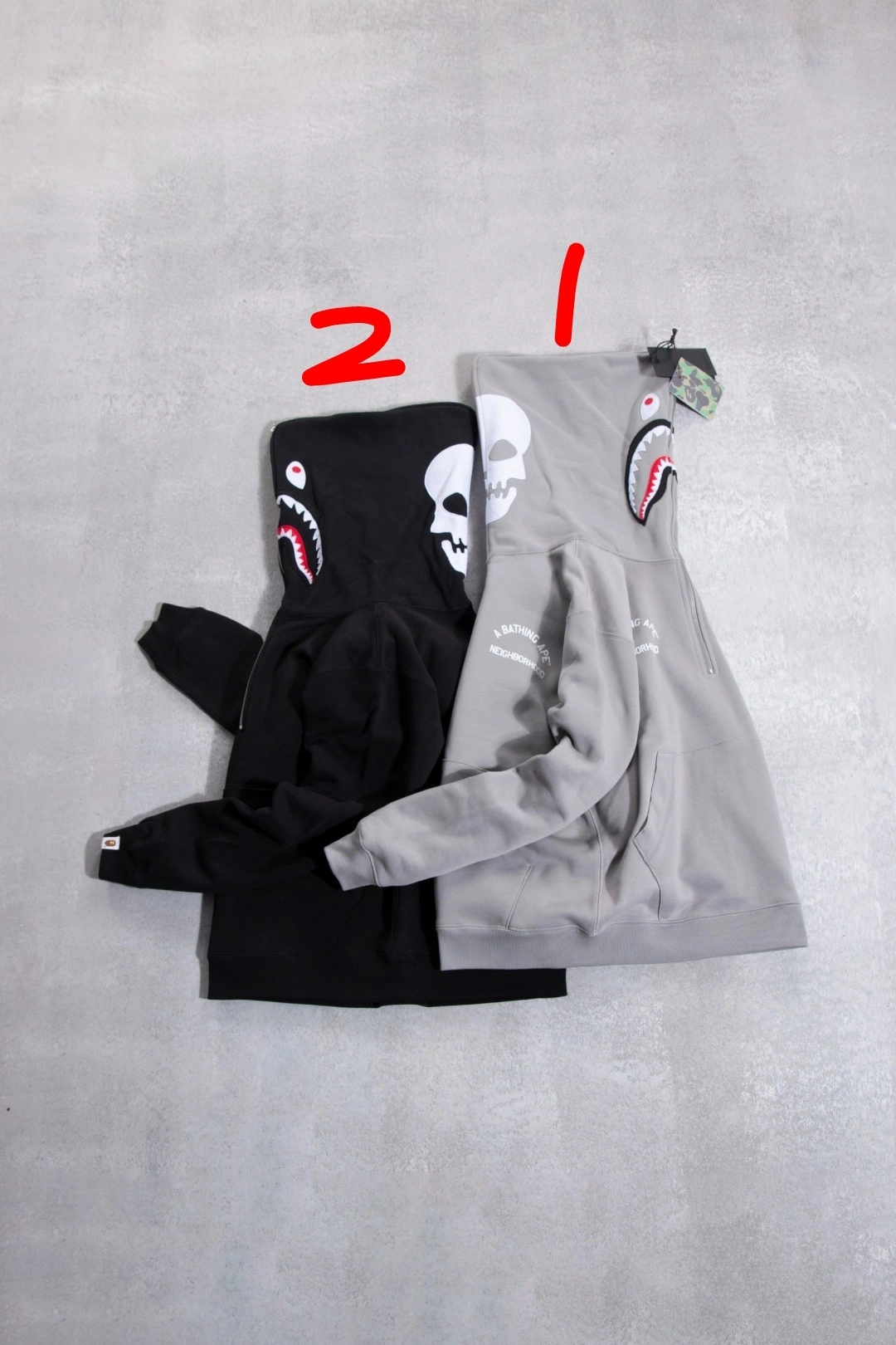 Gemini-- 21p5 BAPE Neighborhood(NBHD) YKK Cotton embroidery oversized 2colour item:E-F125L1105-2F