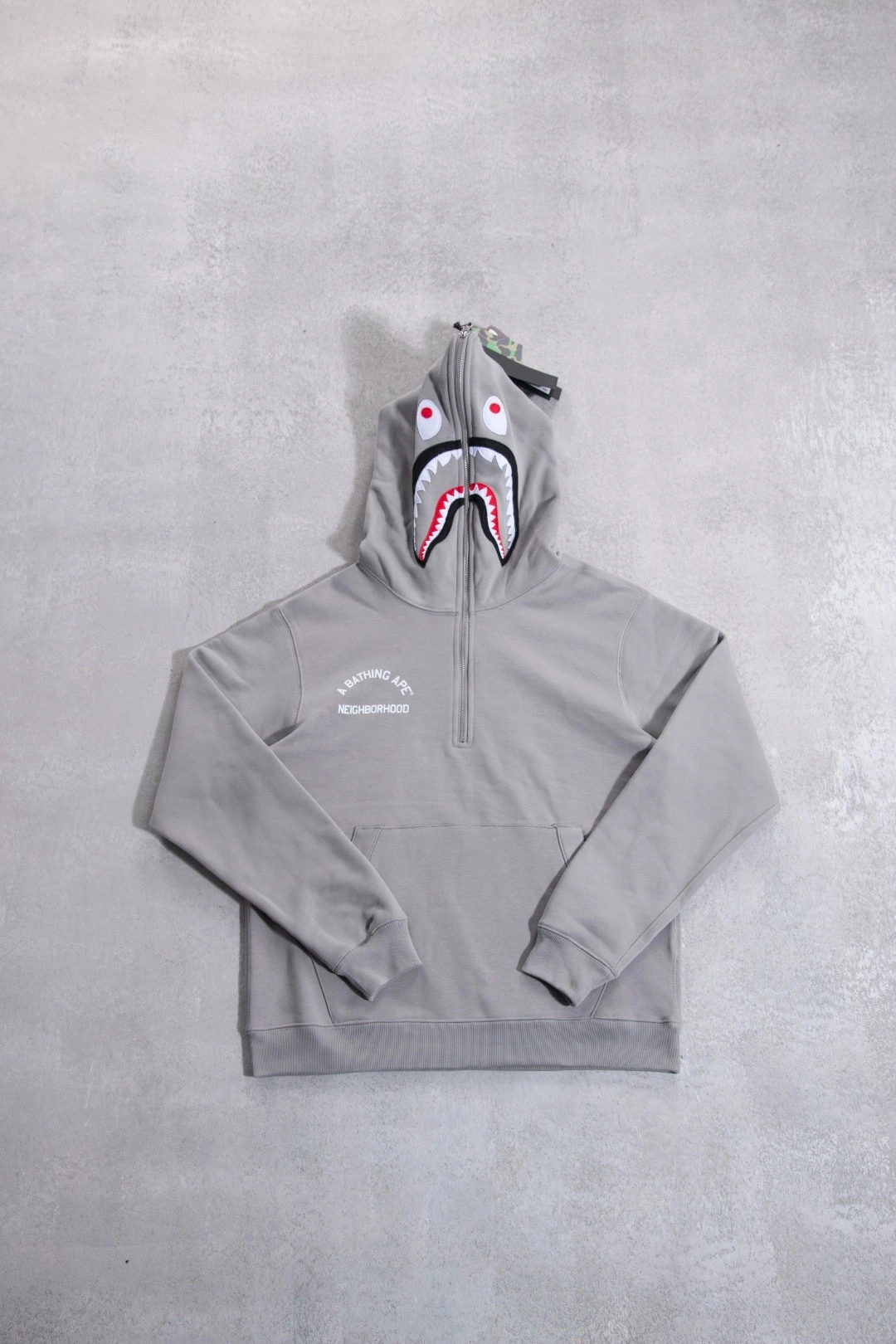 Gemini-- 21p5 BAPE Neighborhood(NBHD) YKK Cotton embroidery oversized 2colour item:E-F125L1105-2F