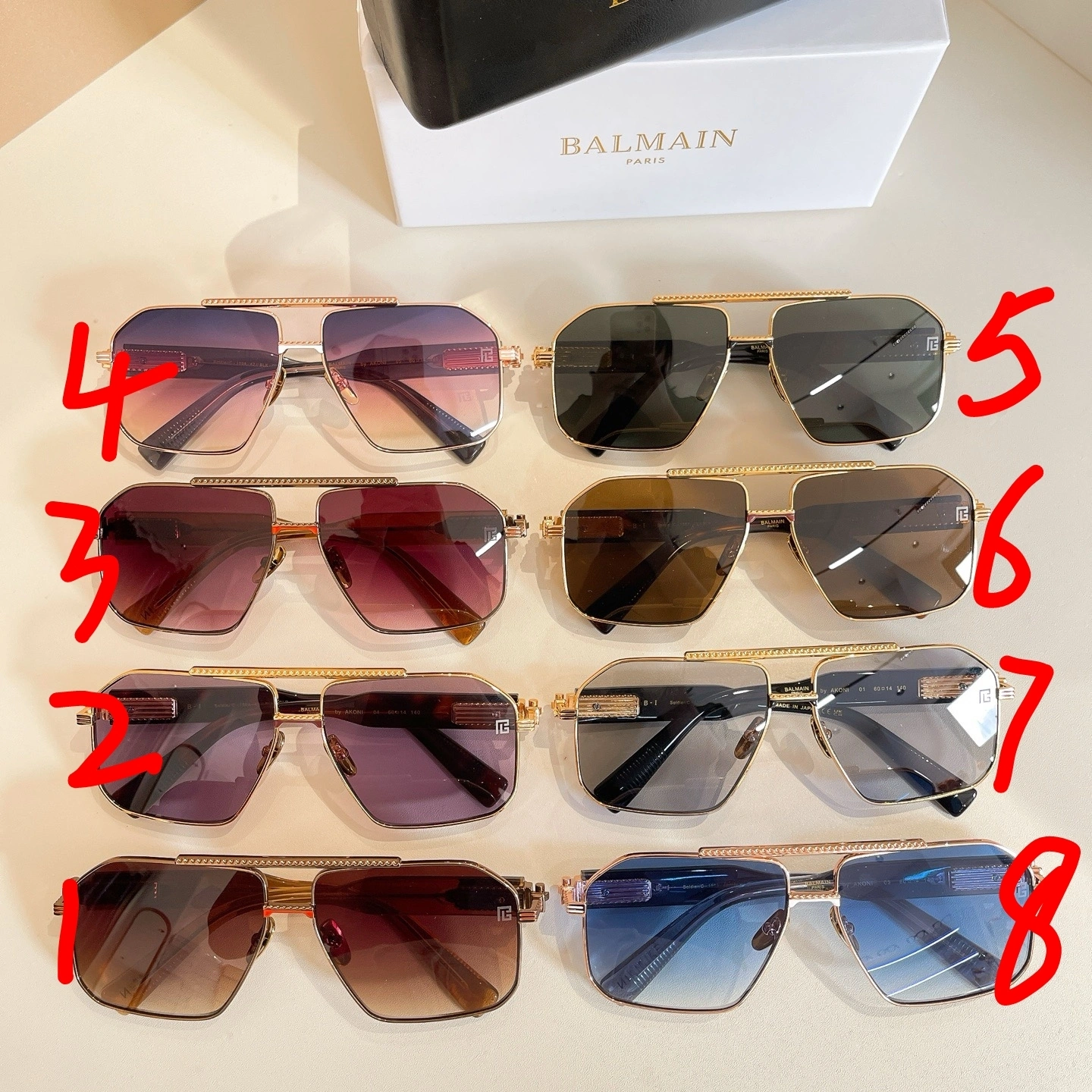Barbara-- 21871i9 MODEL：Soldier C-159A-42  BLK-GLD 8Colour item:E-S132L0464-8H