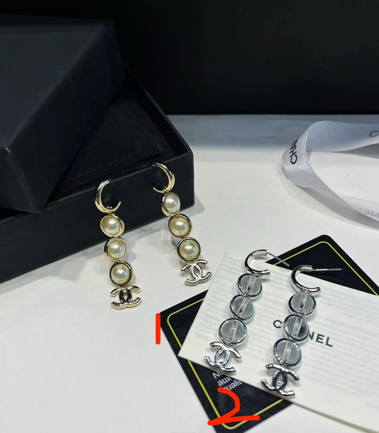 Barbara-- 3h1958 earrings 2colour item:E-S092J1235-2H