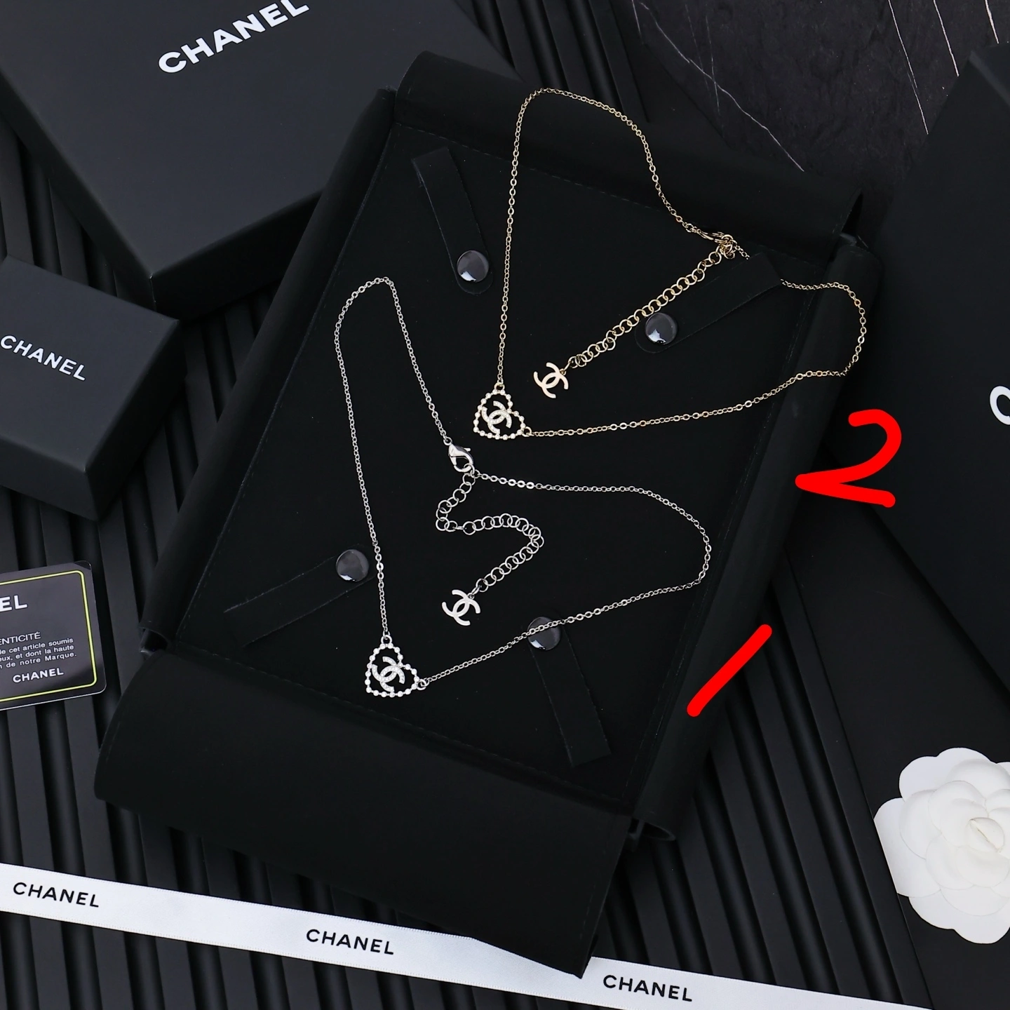 Barbara-- 3h1958 necklace 2Colour item : E-S092K1104-2H