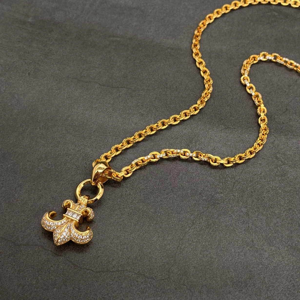 Barbara-- 3hro75 necklace silver item : E-S092J3137H