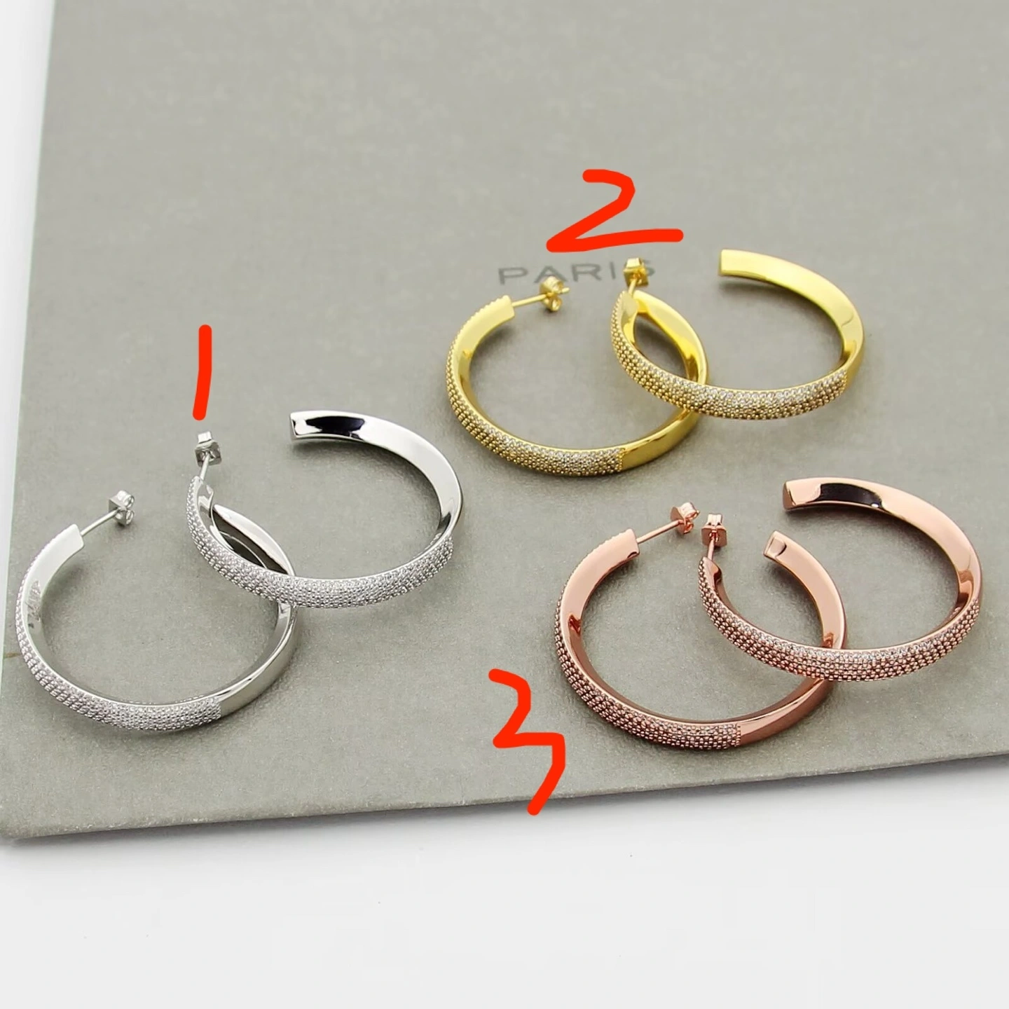 Barbara-- 75ssik1 earrings 3colour item:E-S092J1212-3H