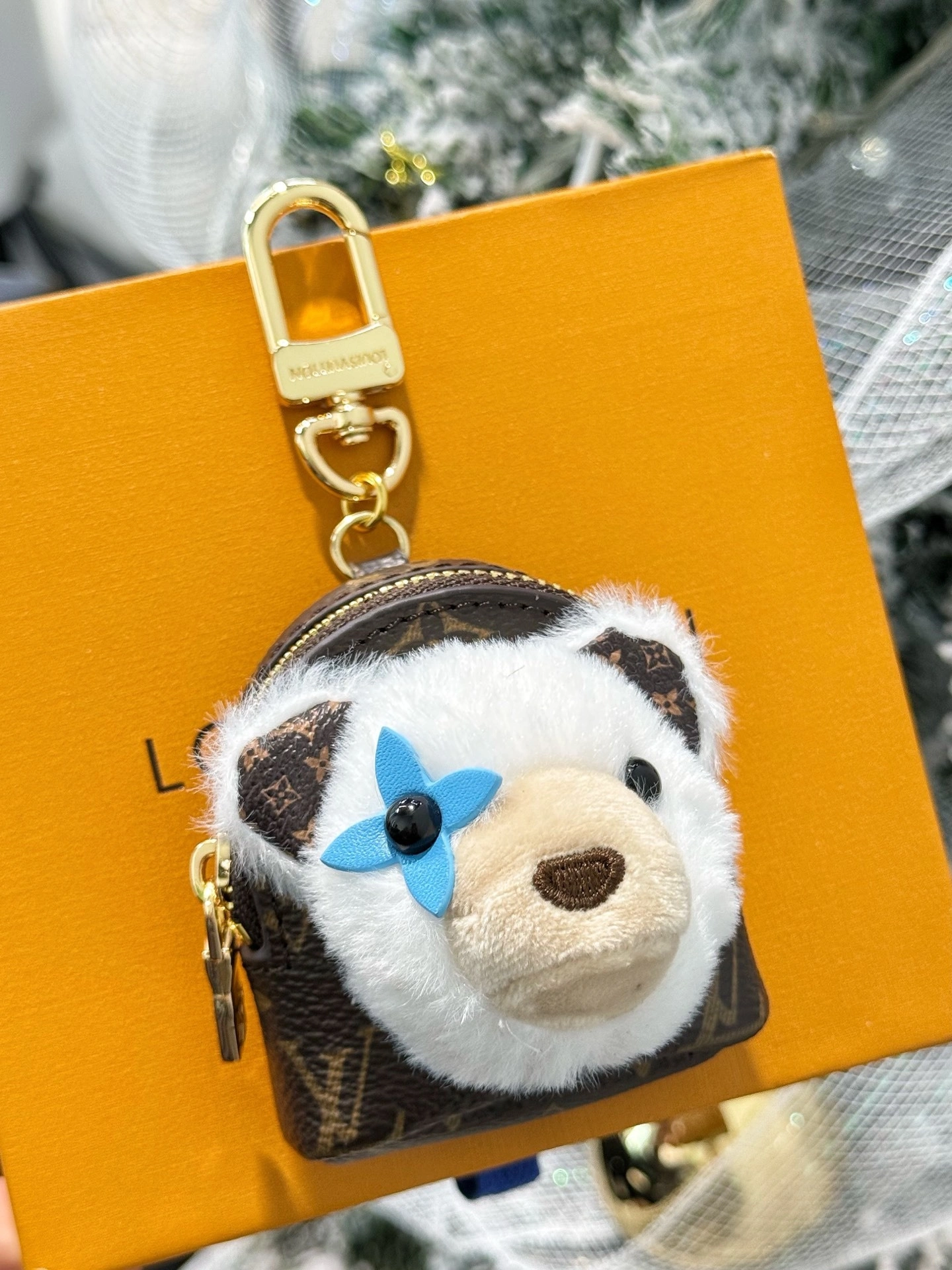 Barbara-- 8V M02128 Adorable Bear Bag Charm Monogram 3colour item:F-S000A1022-3H