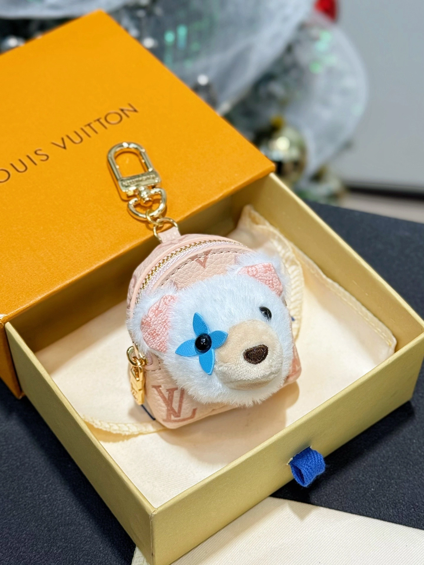 Barbara-- 8V M02128 Adorable Bear Bag Charm Monogram 3colour item:F-S000A1022-3H