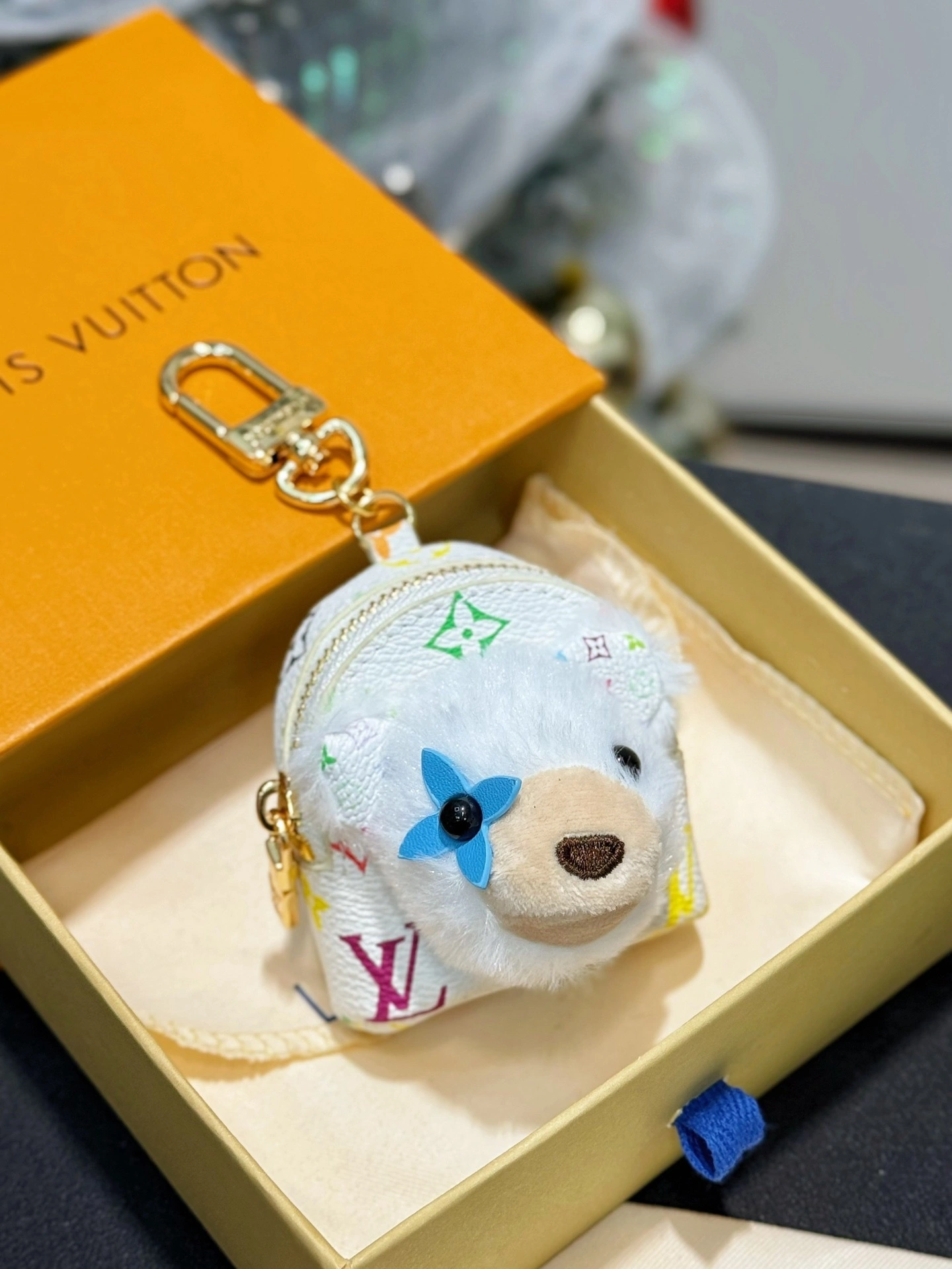 Barbara-- 8V M02128 Adorable Bear Bag Charm Monogram 3colour item:F-S000A1022-3H