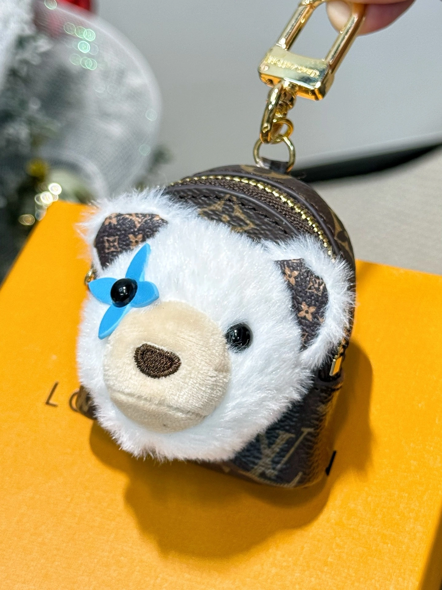Barbara-- 8V M02128 Adorable Bear Bag Charm Monogram 3colour item:F-S000A1022-3H