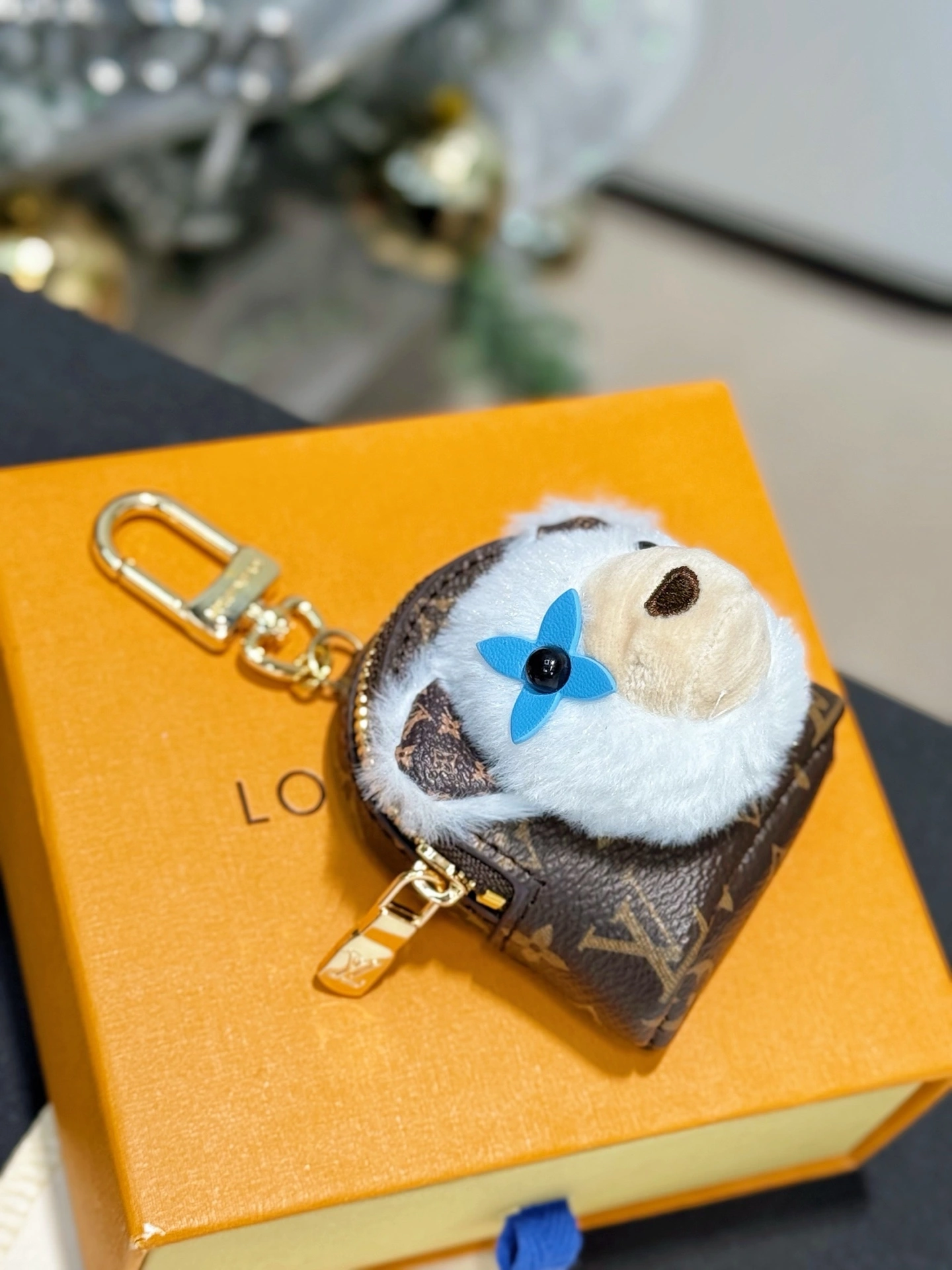 Barbara-- 8V M02128 Adorable Bear Bag Charm Monogram 3colour item:F-S000A1022-3H