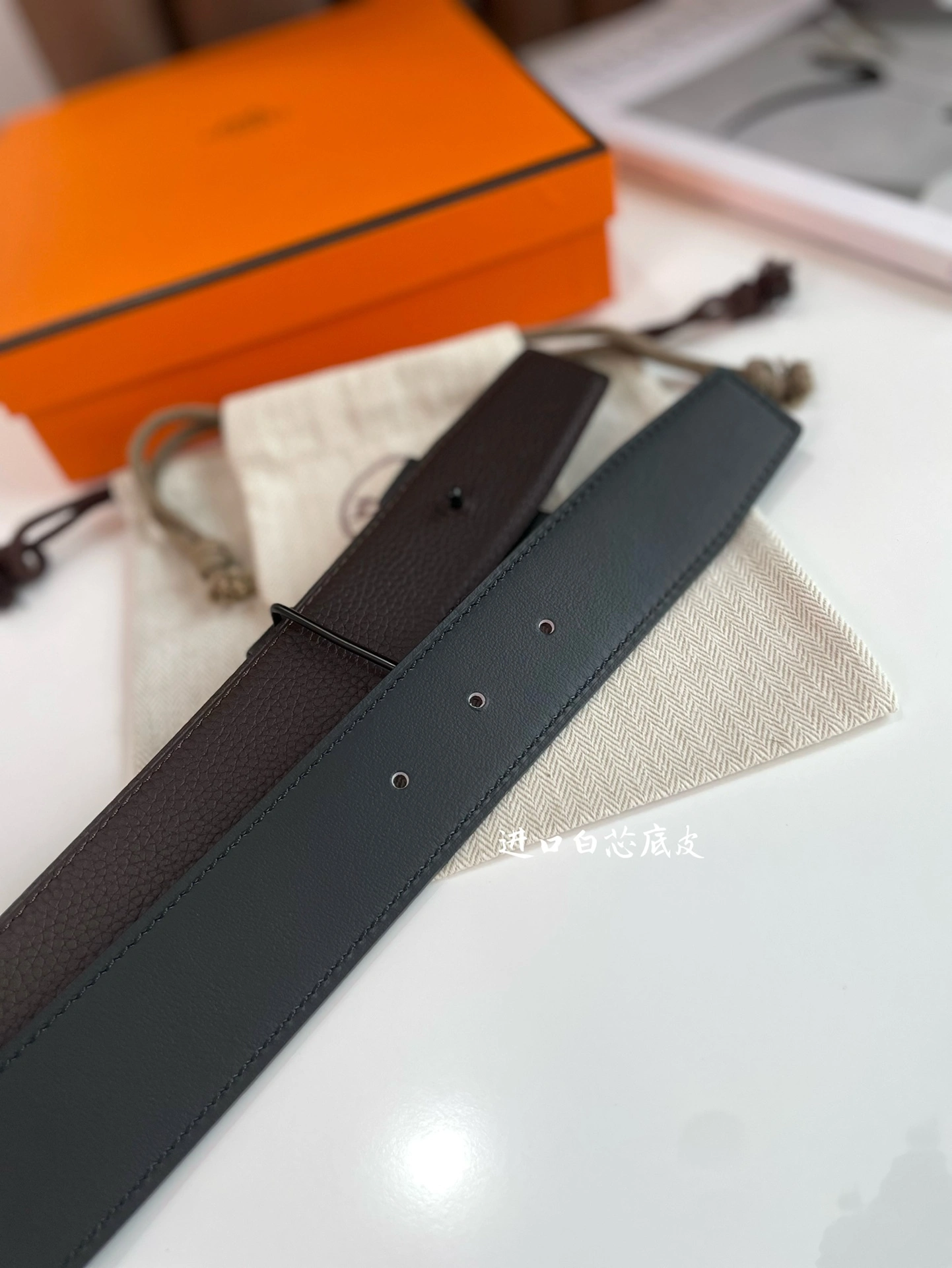 &Barbara-- CONSTANCE BELT BUCKLE & REVERSIBLE LEATHER STRAP 38MM item:C-S316B2541
