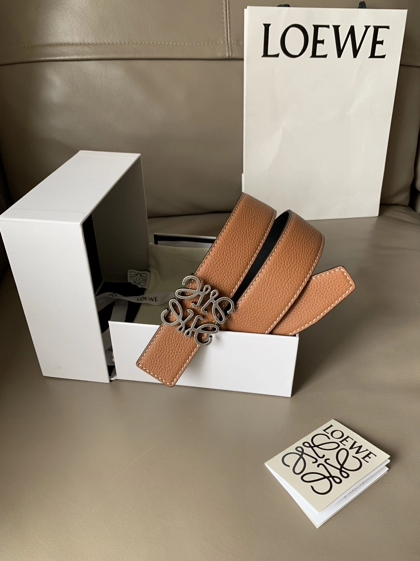 Barbara-- E619Z20X03-1555 4CM three piece--reversible Calfskin item:C-S179K1839