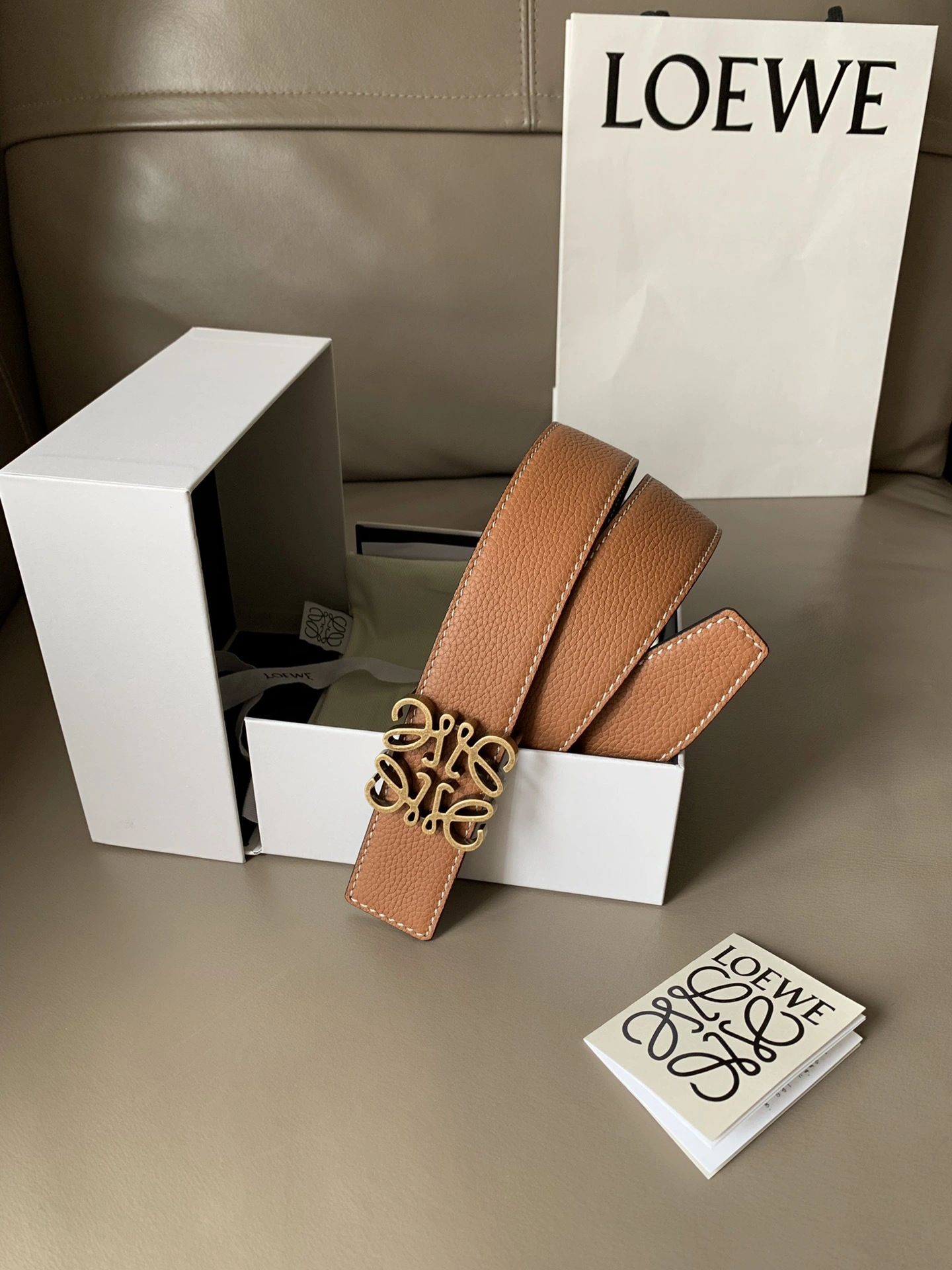 &Barbara-- E619Z26X03-2544 4CM three piece--reversible Calfskin item:C-S179K1838