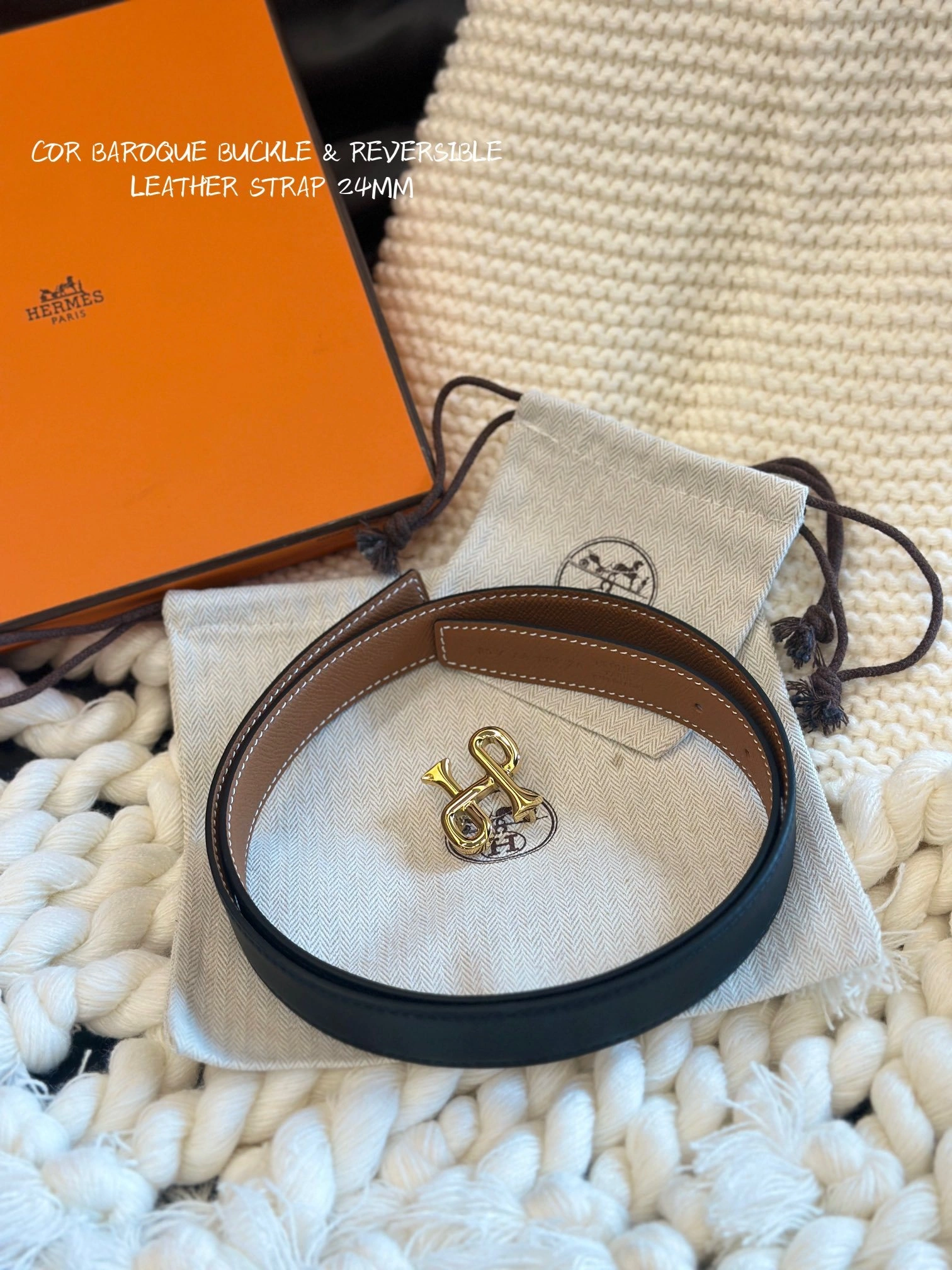 Barbara-- H5r75s COR BAROQUE BUCKLE & REVERSIBLE LEATHER STRAP item:D-S333H3079