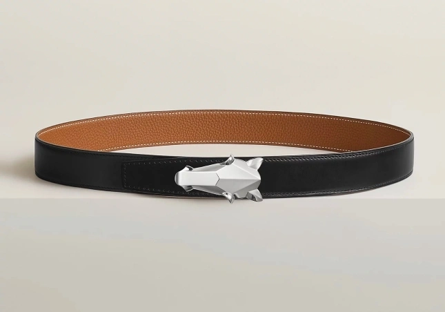 Barbara-- H5r75s DESTRIER BELT BUCKLE & REVERSIBLE LEATHER STRAP item:D-S333H3087
