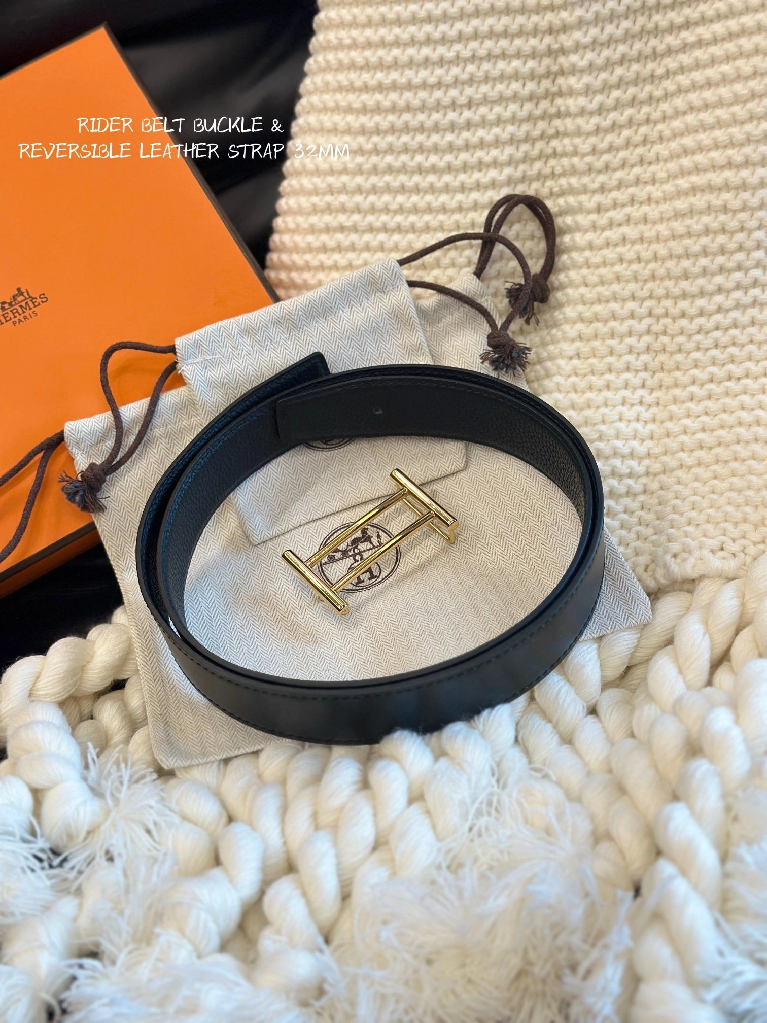 Barbara-- H5r75s RIDER BUCKLE & REVERSIBLE LEATHER STRAP item:D-S179H2923