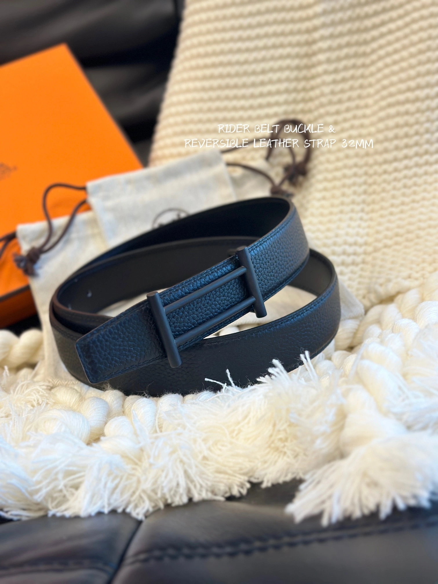 &Barbara-- H5r75s RIDER BUCKLE & REVERSIBLE LEATHER STRAP item:D-S179H2924