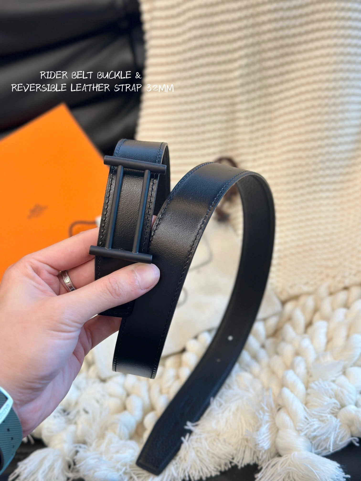 &Barbara-- H5r75s RIDER BUCKLE & REVERSIBLE LEATHER STRAP item:D-S179H2924