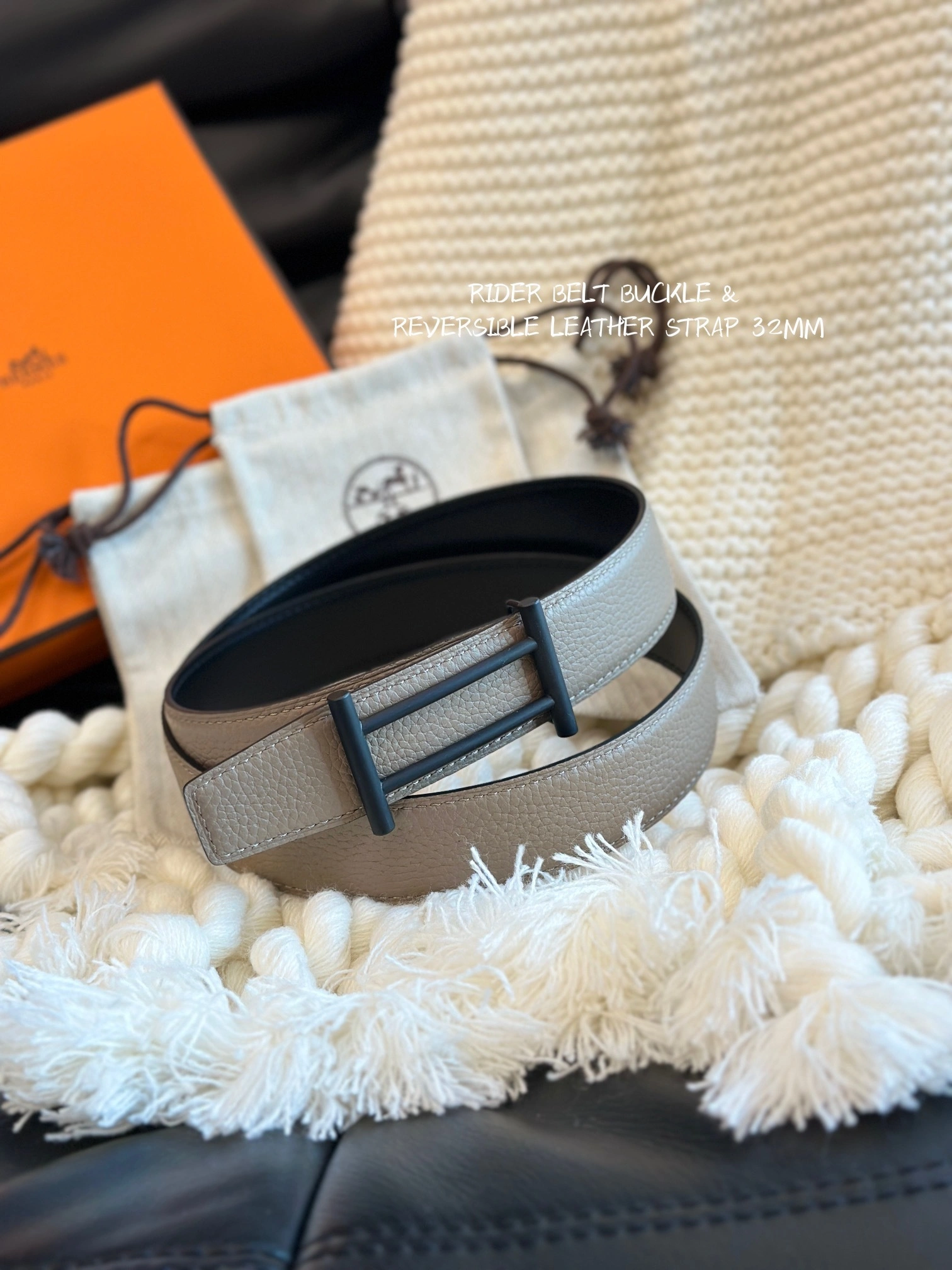 Barbara-- H5r75s RIDER BUCKLE & REVERSIBLE LEATHER STRAP item:D-S179H2925