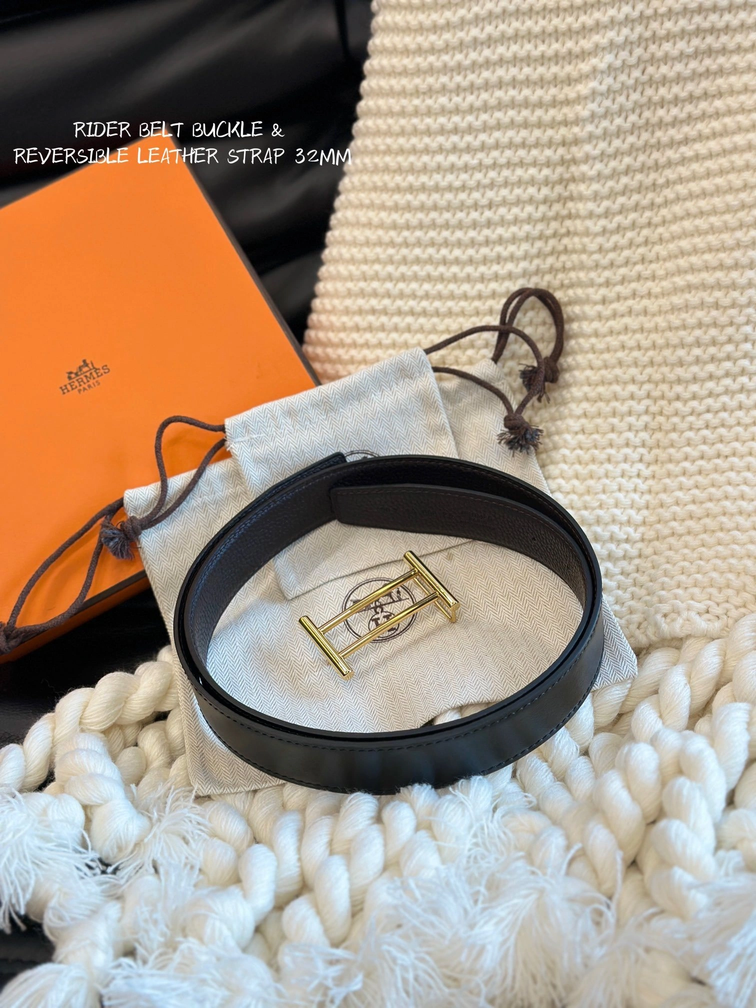 Barbara-- H5r75s RIDER BUCKLE & REVERSIBLE LEATHER STRAP item:D-S179H2926