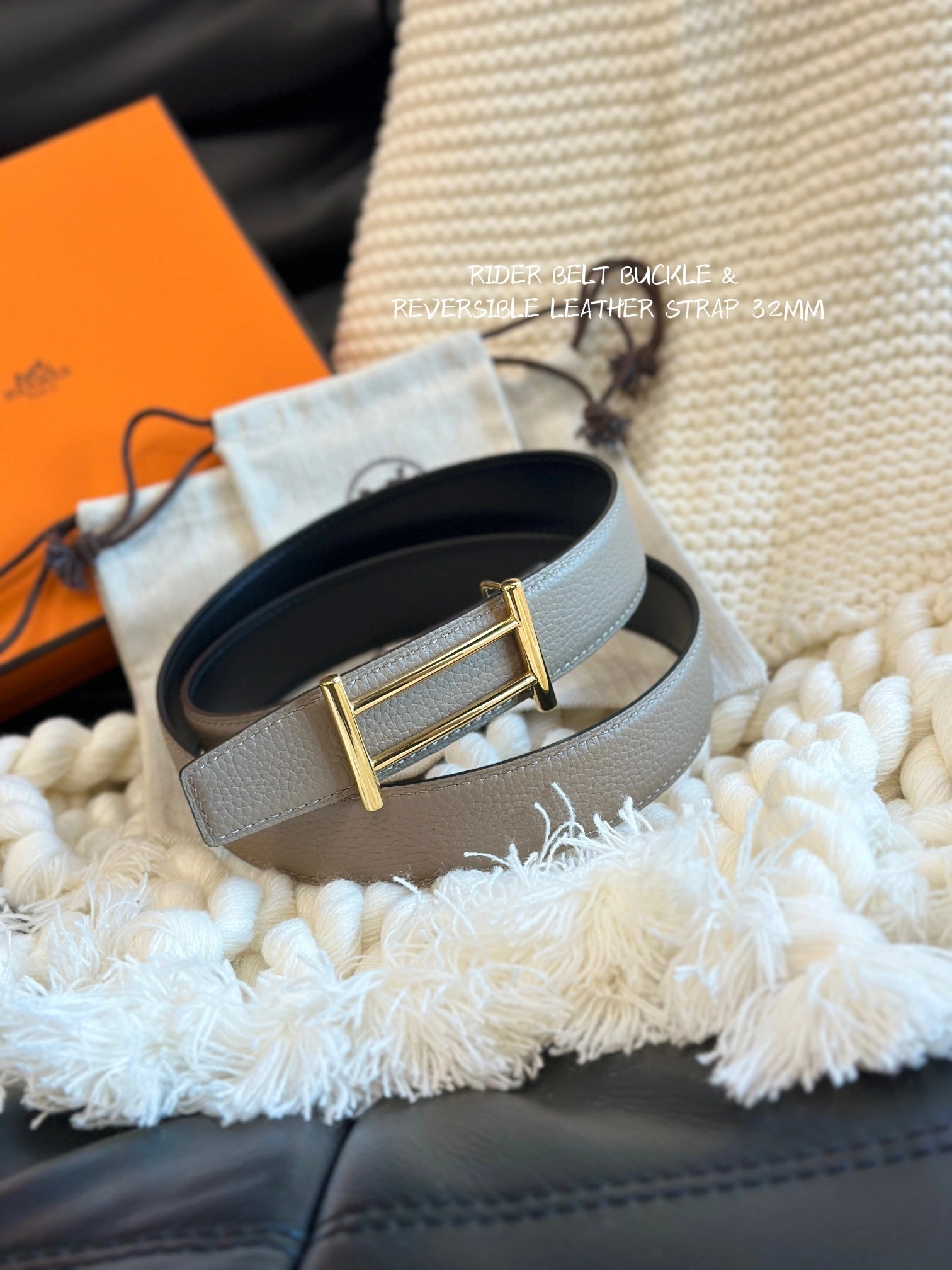 Barbara-- H5r75s RIDER BUCKLE & REVERSIBLE LEATHER STRAP item:D-S179H2932