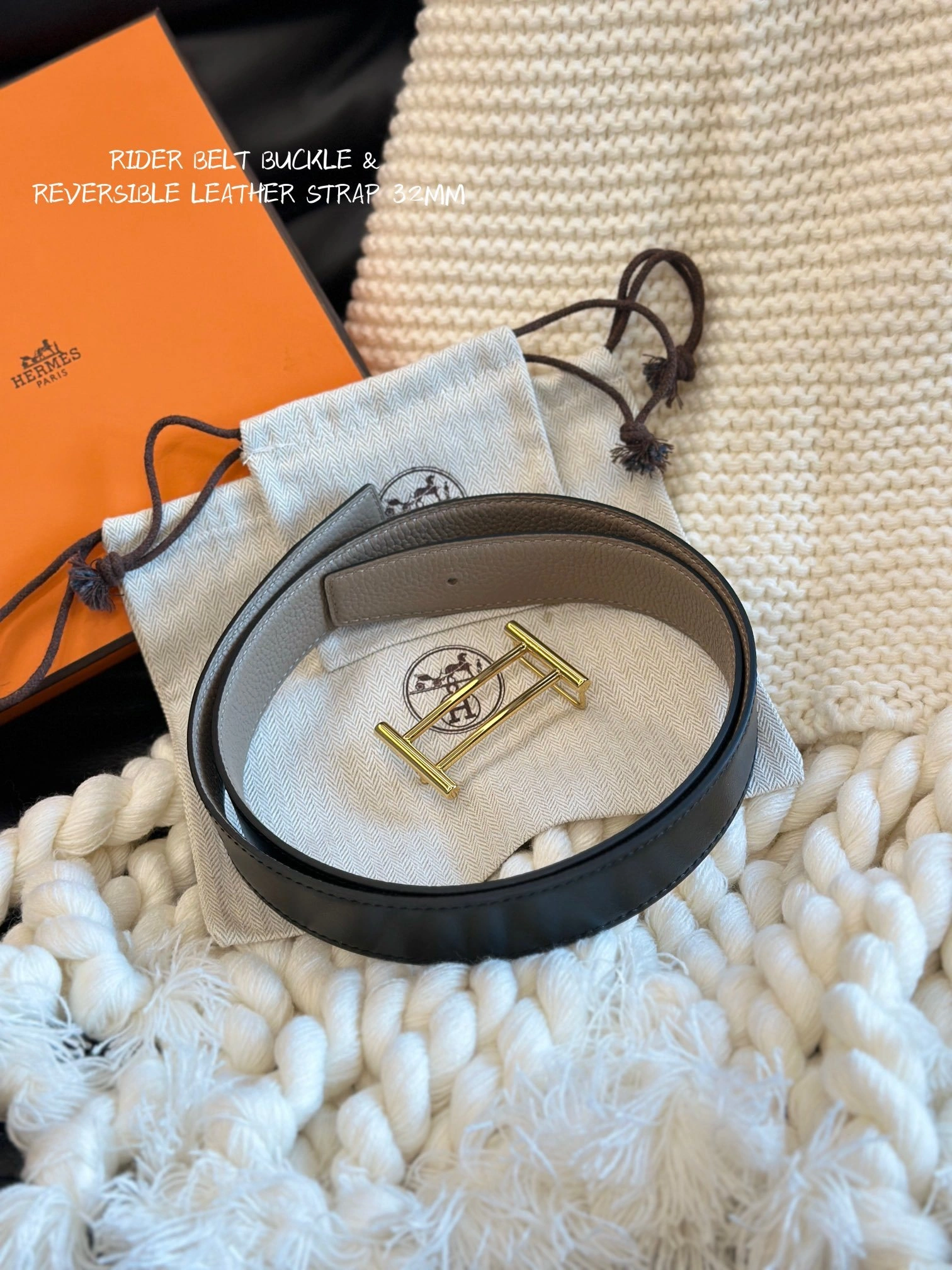 Barbara-- H5r75s RIDER BUCKLE & REVERSIBLE LEATHER STRAP item:D-S179H2932