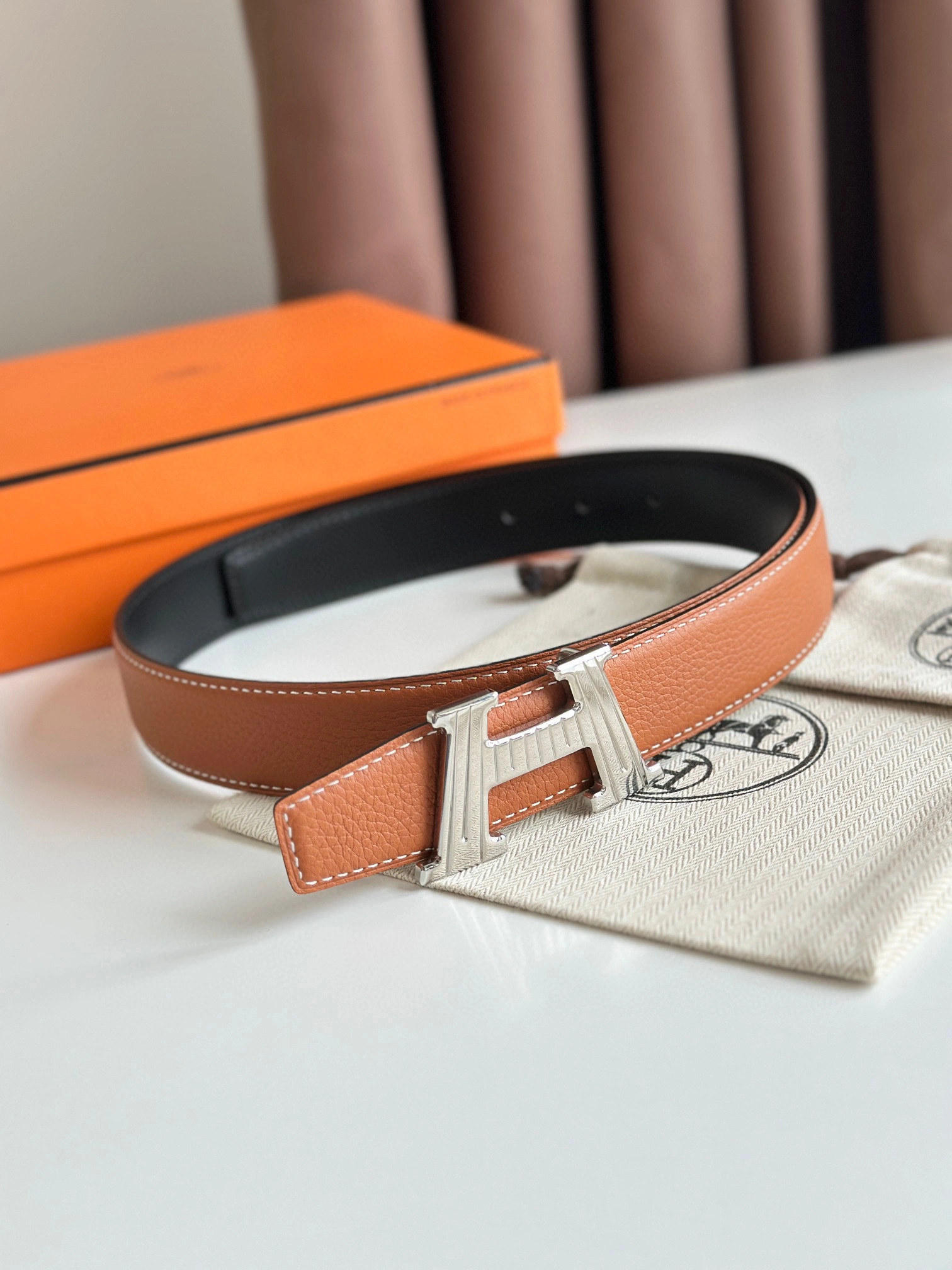 Barbara-- reversible cowhide 32MM item:D-S000A1957R