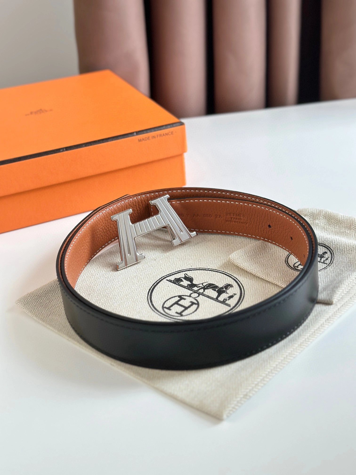 Barbara-- reversible cowhide 32MM item:D-S000A1957R