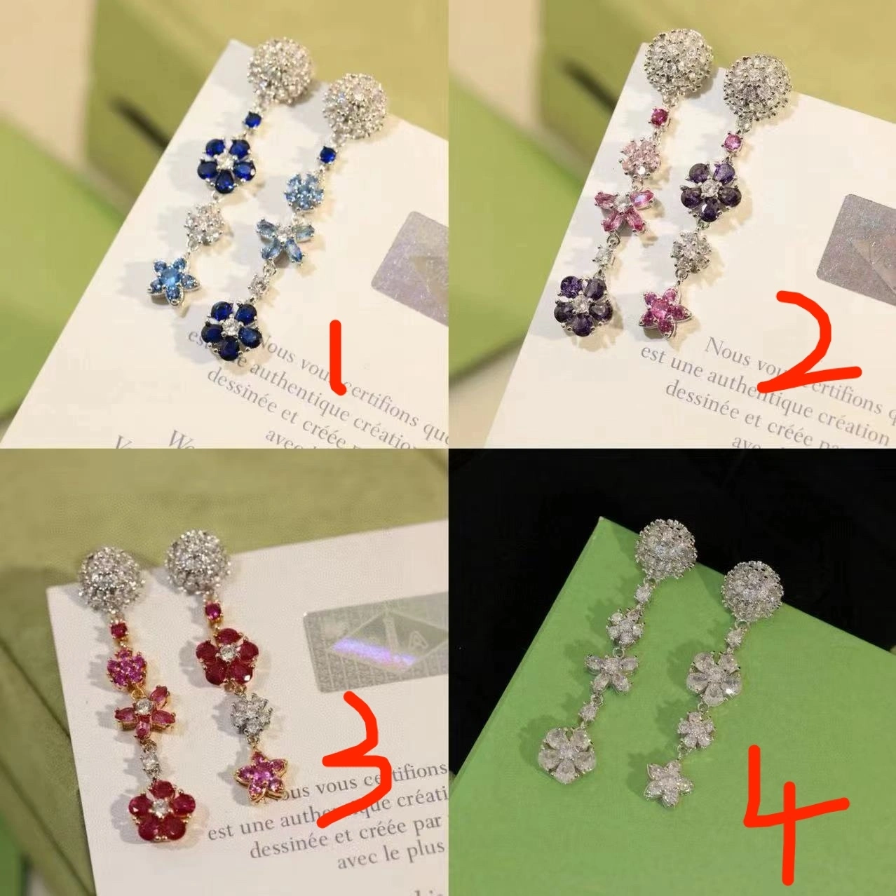 Barbara--1rp58s necklace earrings 4colour item:E-S092I2551-4H