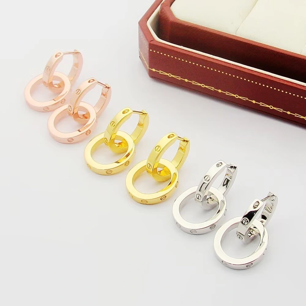 Barbara--31rti5r earrings love 3colour item:E-S092I2573-3H