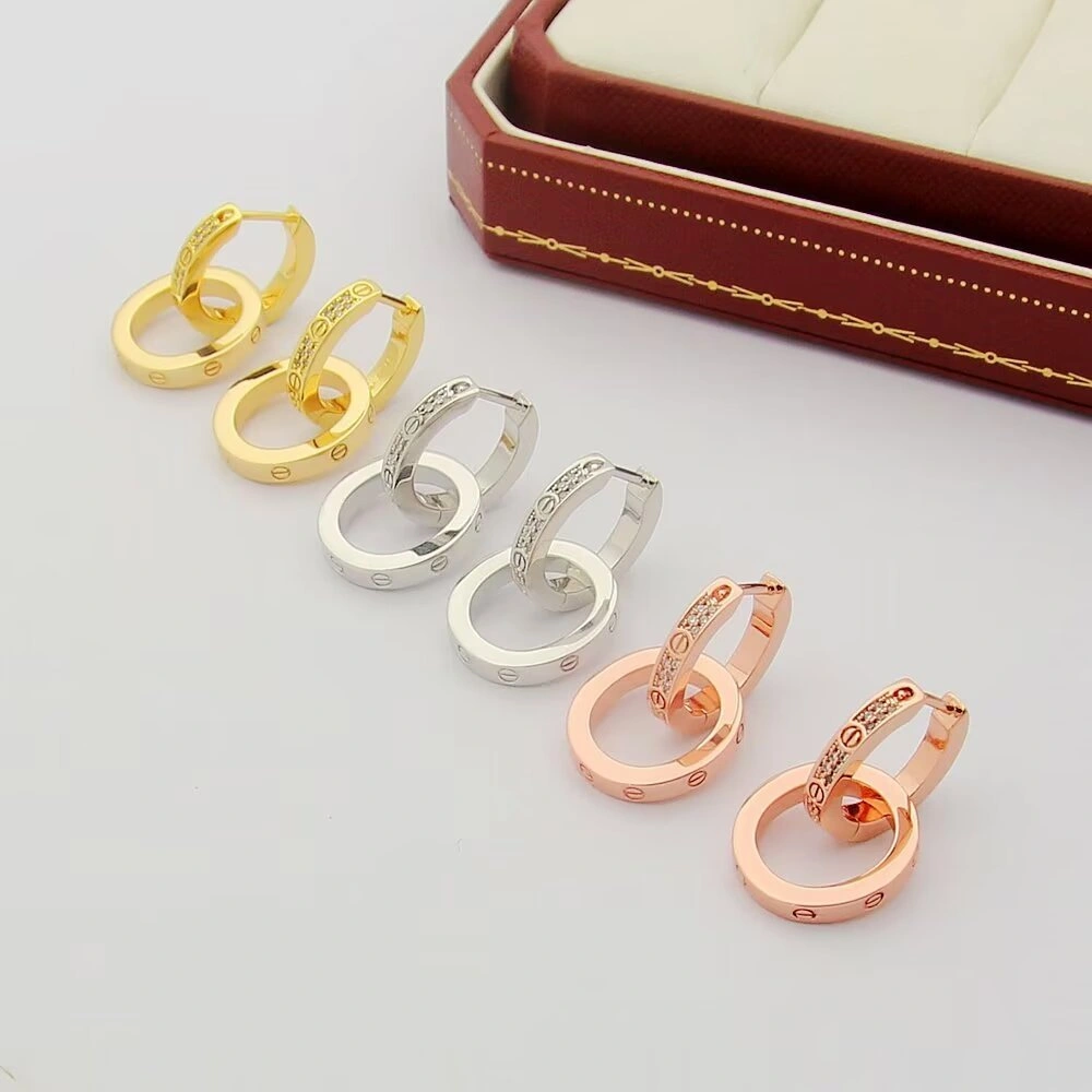 Barbara--31rti5r earrings love 3colour item:E-S092I2573-3H