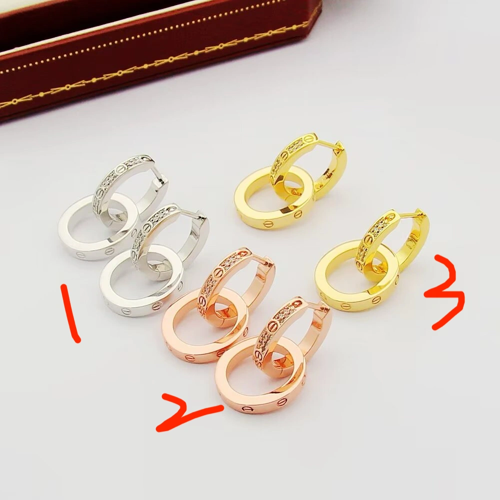 Barbara--31rti5r earrings love 3colour item:E-S092I2573-3H