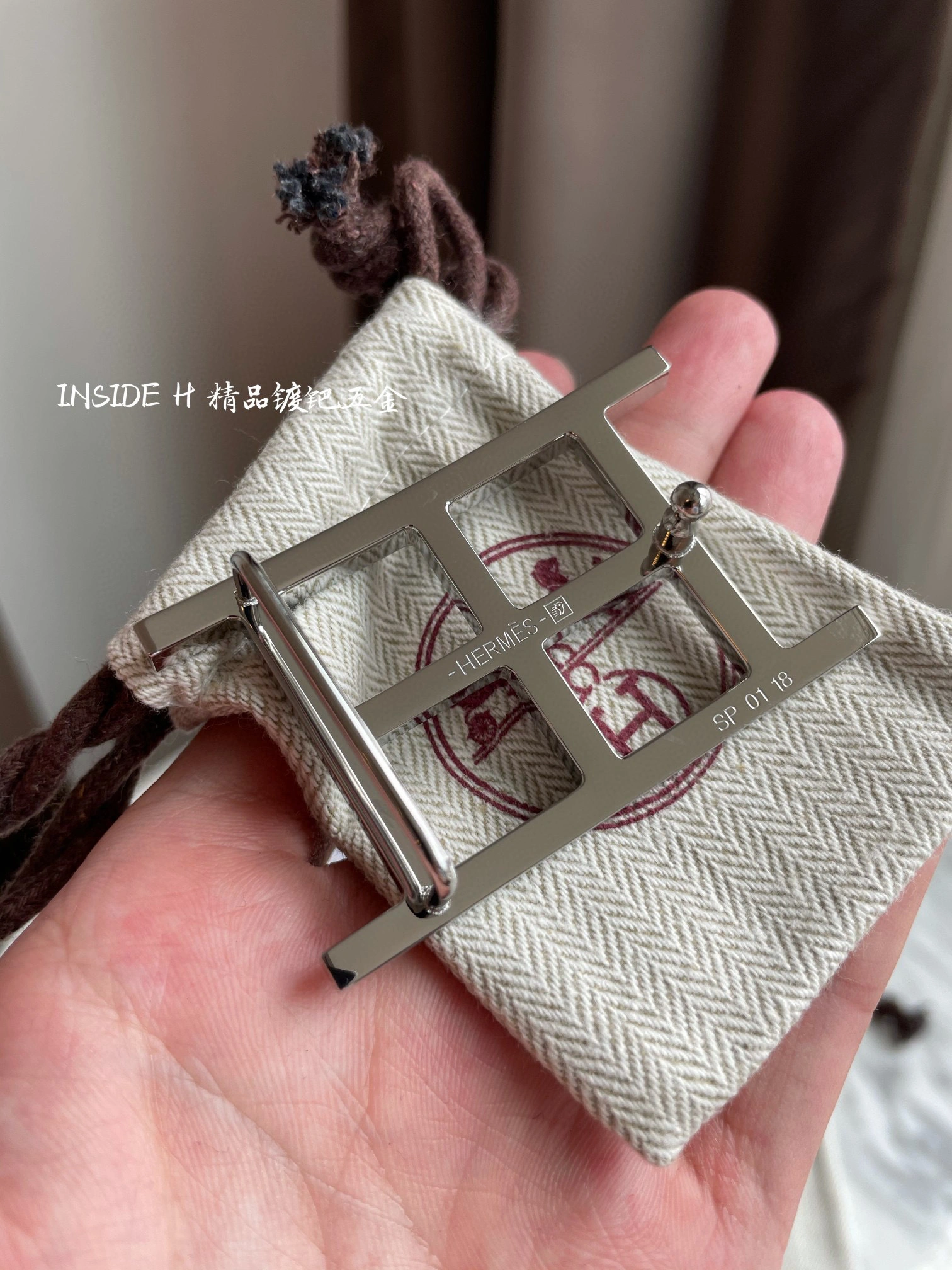 &Barbara－ INSIDE H BELT BUCKLE & REVERSIBLE LEATHER STRAP item：B-S323C31104L