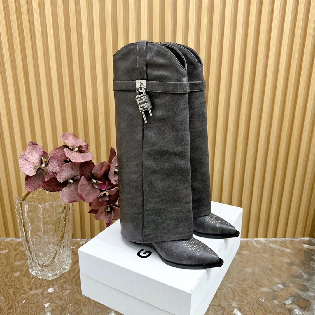 COCO-- 6iv593hy BE702YE1WZ-001 Heel height：6CM waxed skin sheepskin item:D-X313J1243