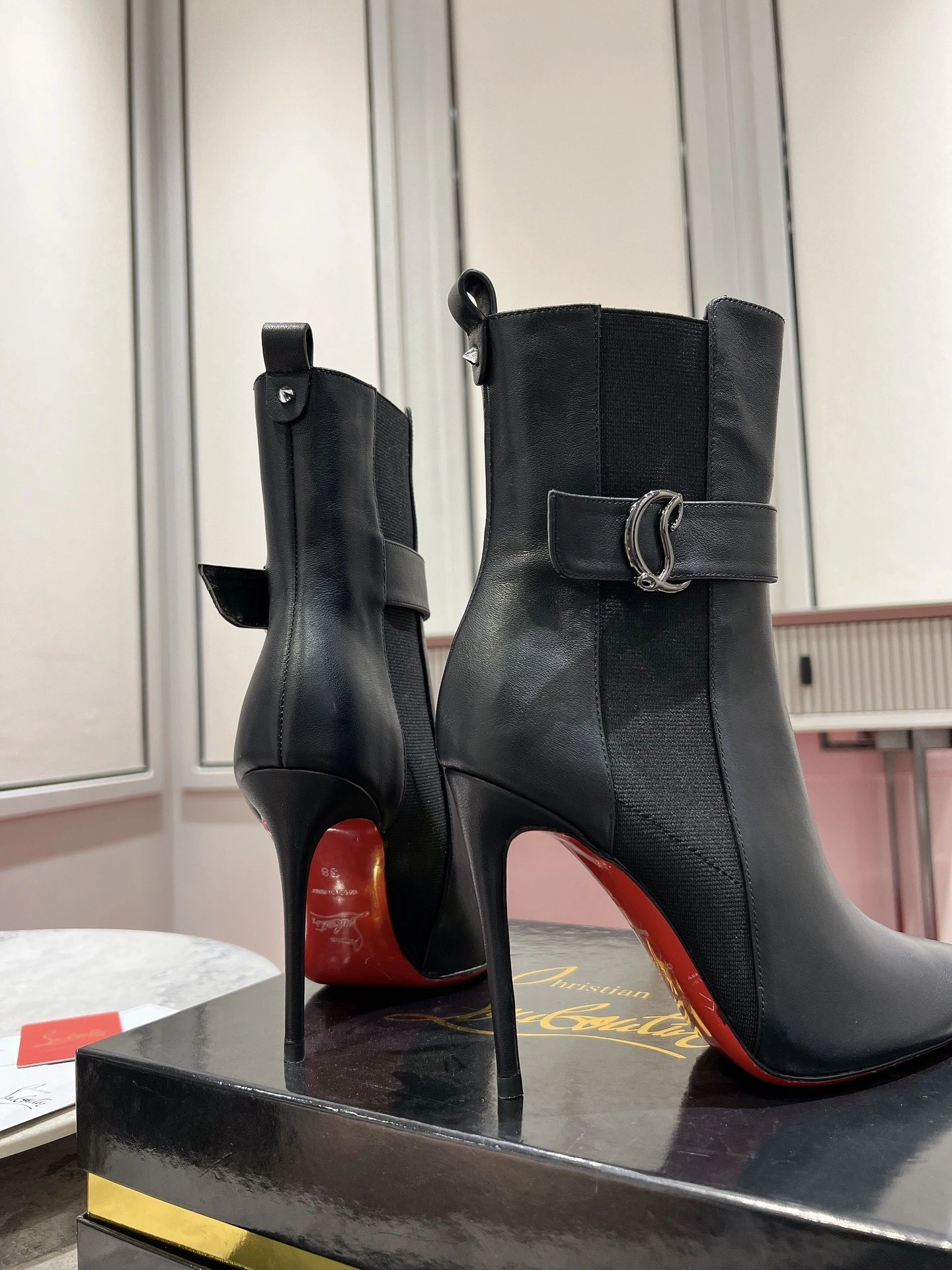 COCO--- 10CM Heel height Calfskin sheepskin item：C-X062L1210R