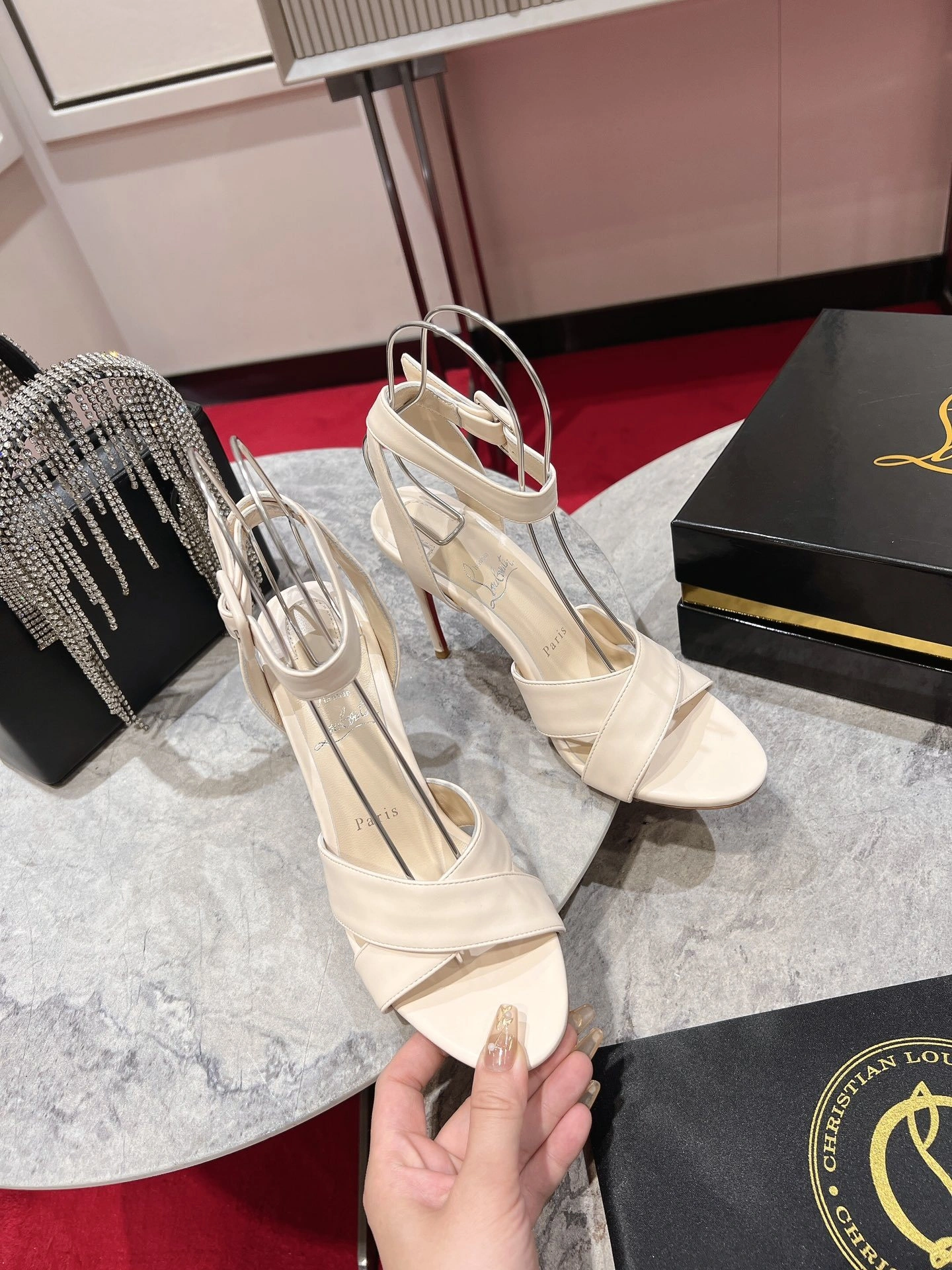 COCO-- 3230001F608 Heel height：10CM cowhide item:D-X158D1041