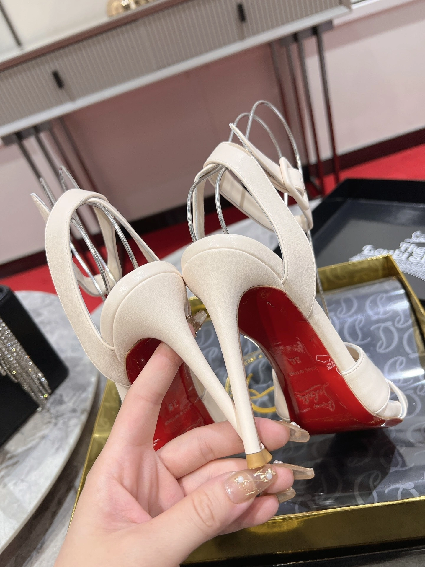 COCO-- 3230001F608 Heel height：10CM cowhide item:D-X158D1041