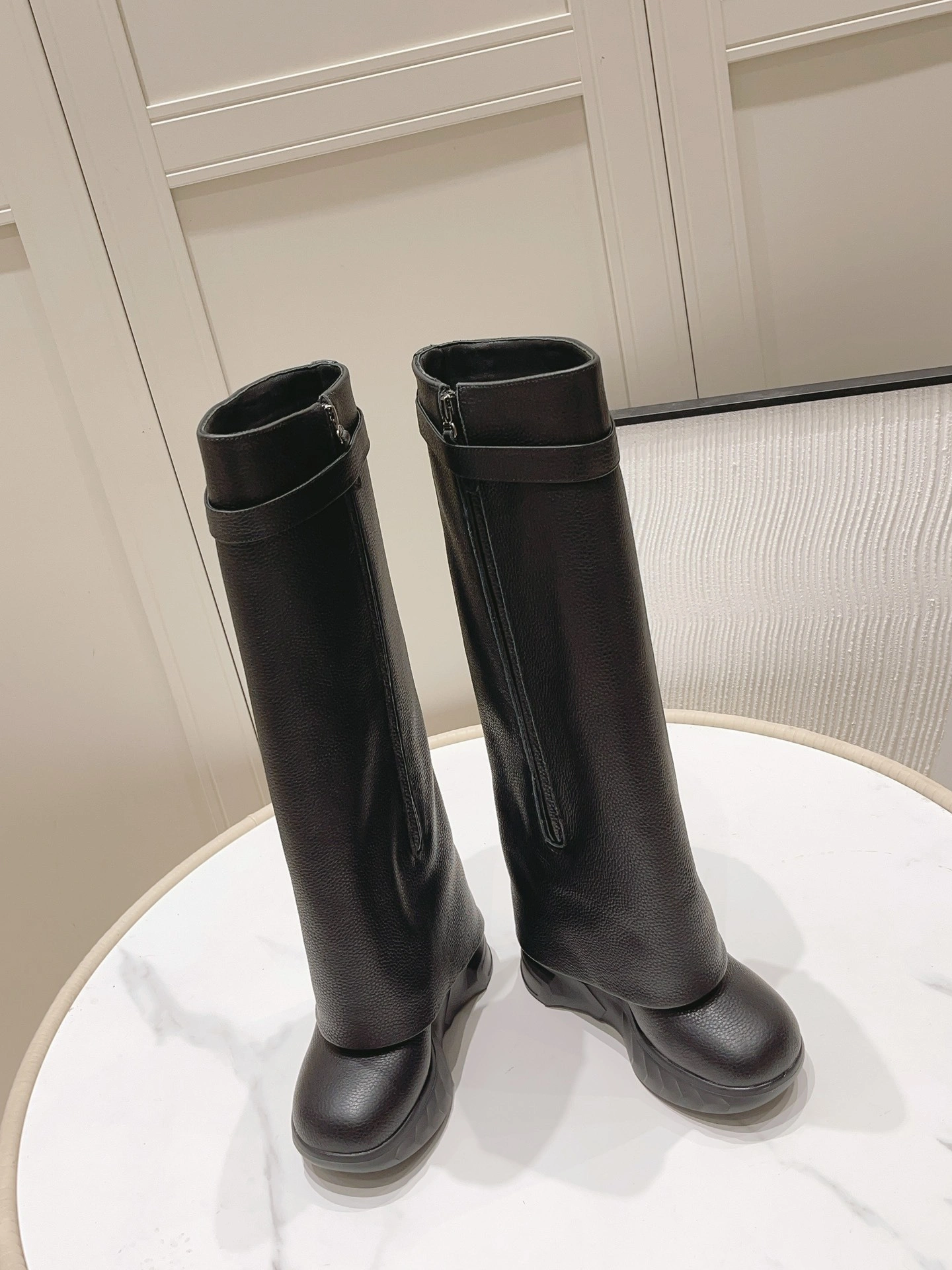 COCO-- 6iv593hy BE7031E1XN-001 Heel height：12CM cowhide item:D-X315J1242