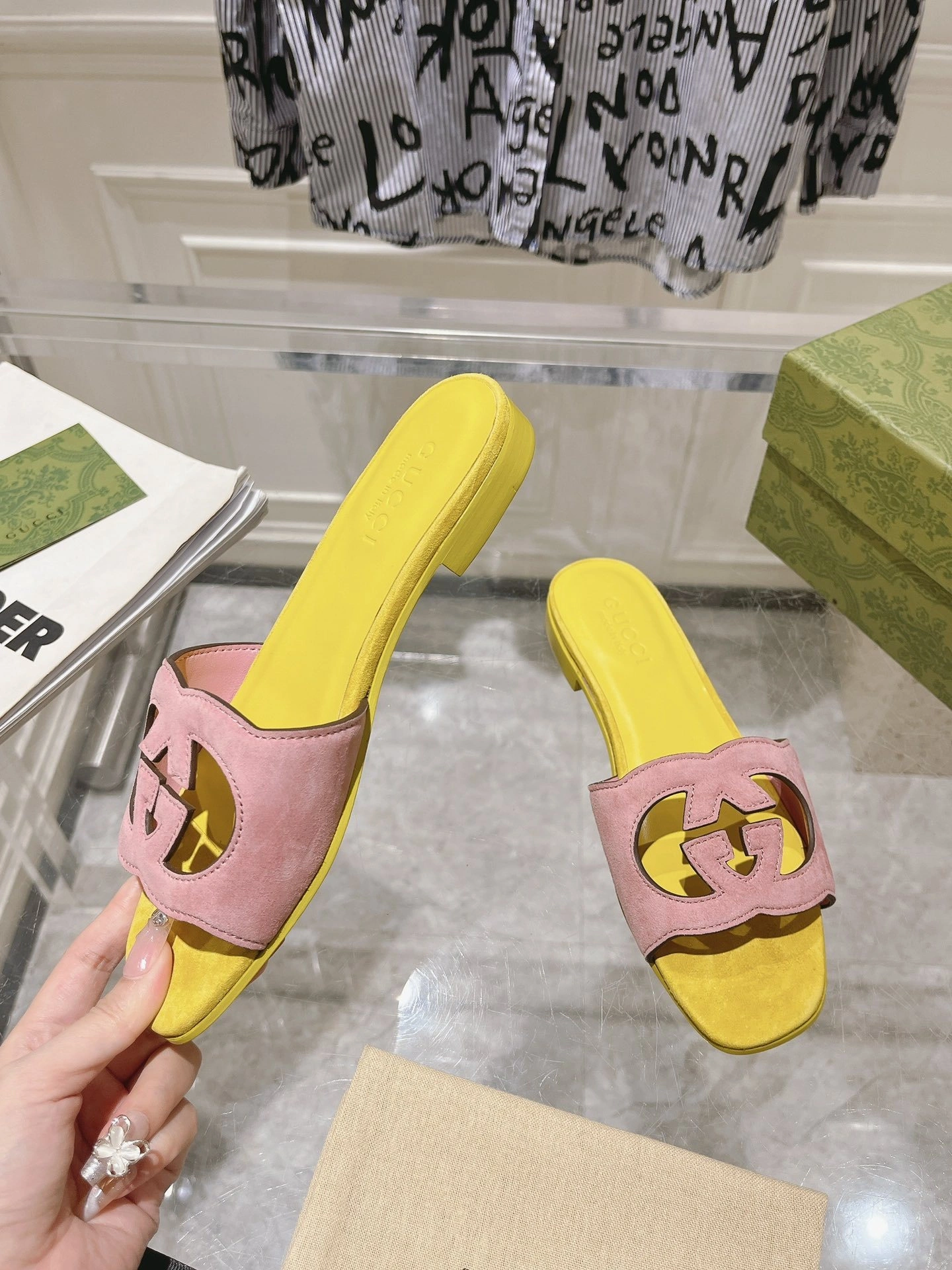 COCO-- 6u33i 694451 C2000 5911 Heel height：1CM cowhide sheepskin item:D-X000H2213