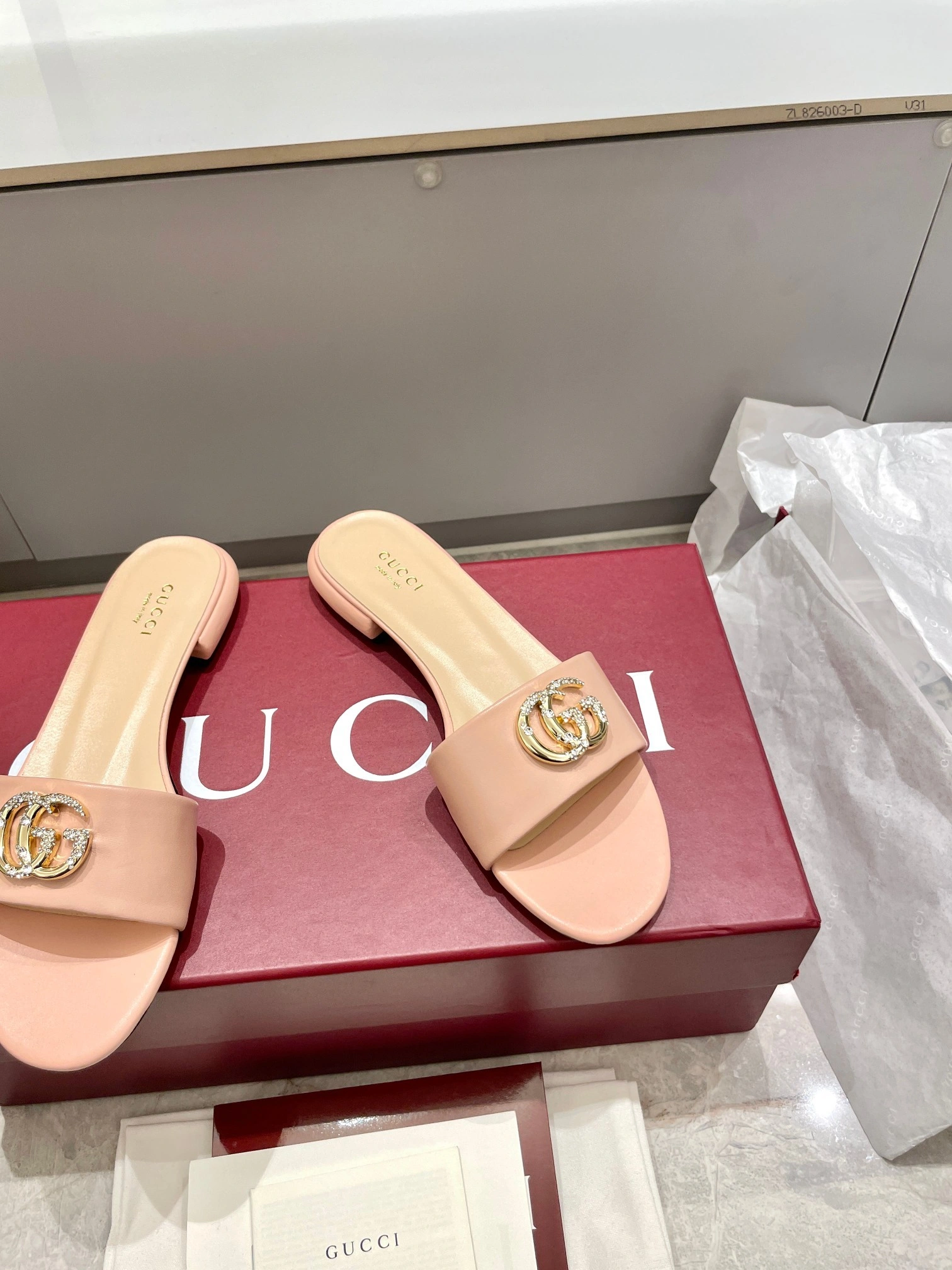 COCO-- 6u33i 816673 C9D00 6809 sheepskin Heel height：1CM item:E-X000D4142