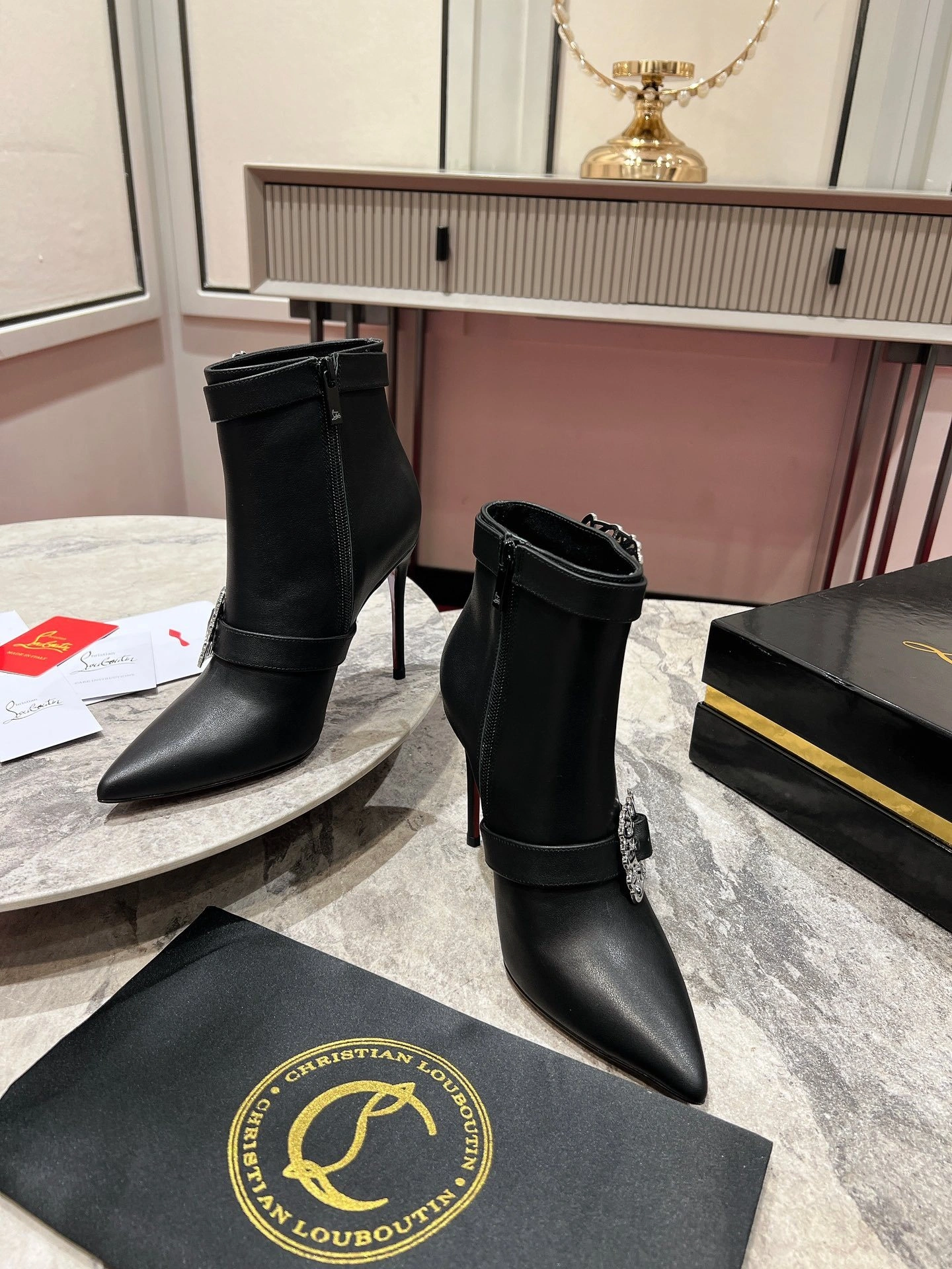COCO-- 8ou2ou 1250180BK01 cowhide sheepskin Heel height：10CM item:E-X062D1016W