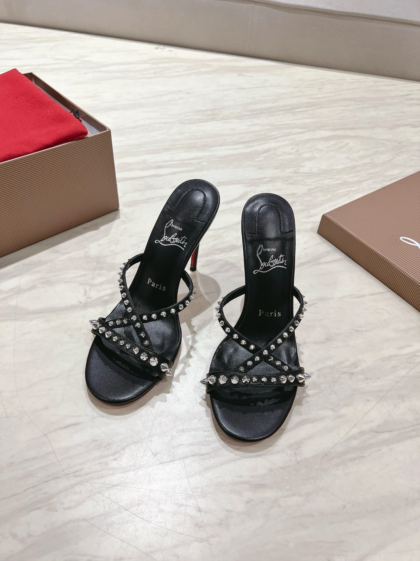 COCO-- 8ou2ou 3240181B439 Heel height：10CM Calfskin sheepskin item:E-X158D4034