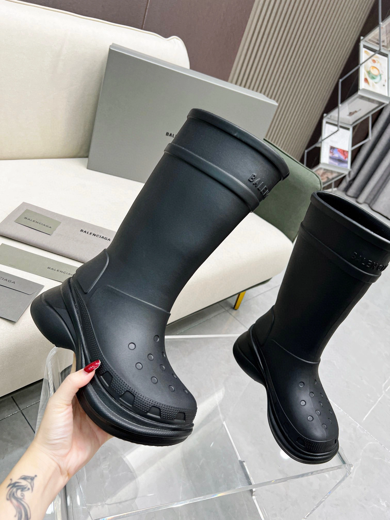 COCO-- Crocs 677388W1S8E1000 heel : 6CM item:B-X02L192101