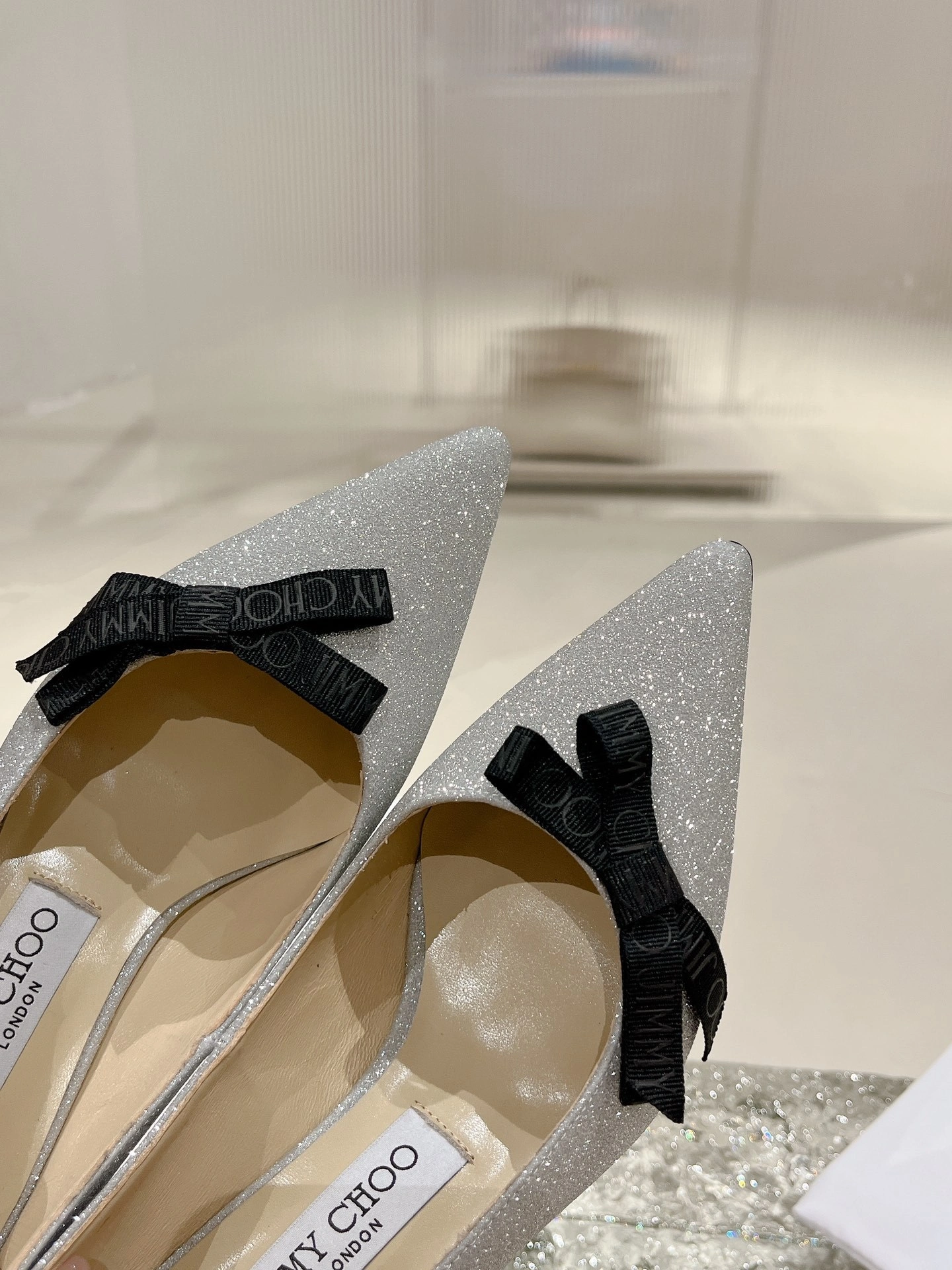 COCO-- ROMY85BMGSILVERBLACK Calfskin Heel height 6cm item:D-X02A1031