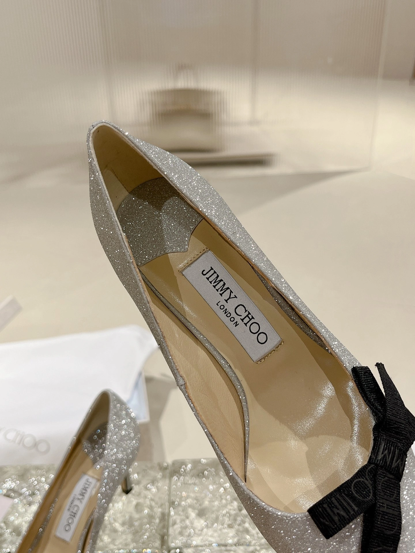 COCO-- ROMY85BMGSILVERBLACK Calfskin Heel height 6cm item:D-X02A1031