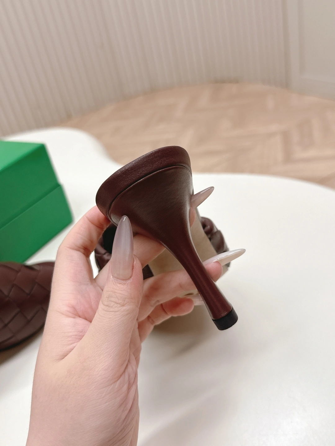 COCO-- V595t1 796455V2ED02241 sheepskin Heel height：8CM item:E-X032D4010