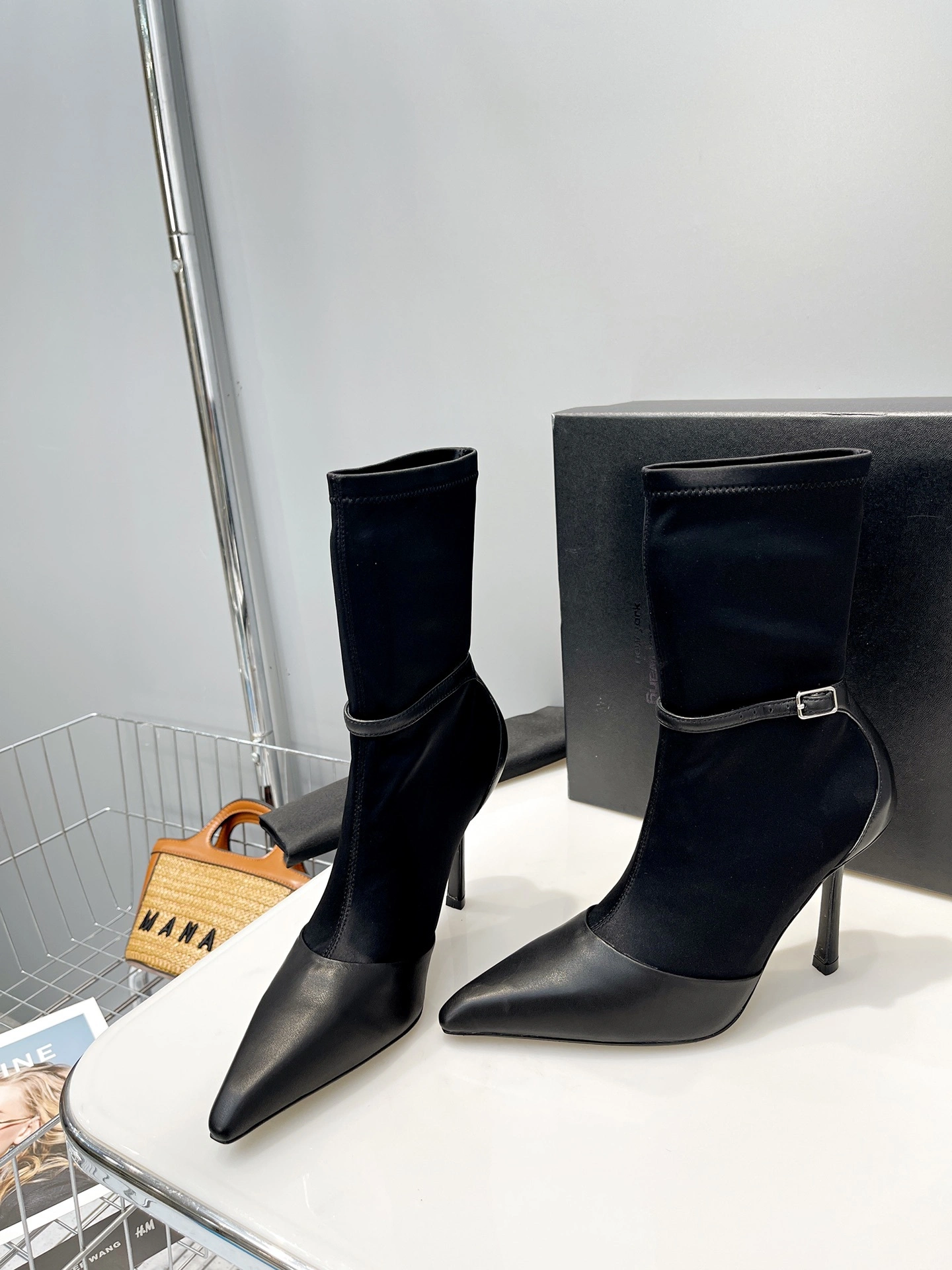 COCO-- W196 30322B013001 Calfskin sheepskin Heel height：10CM item:E-X158C0705
